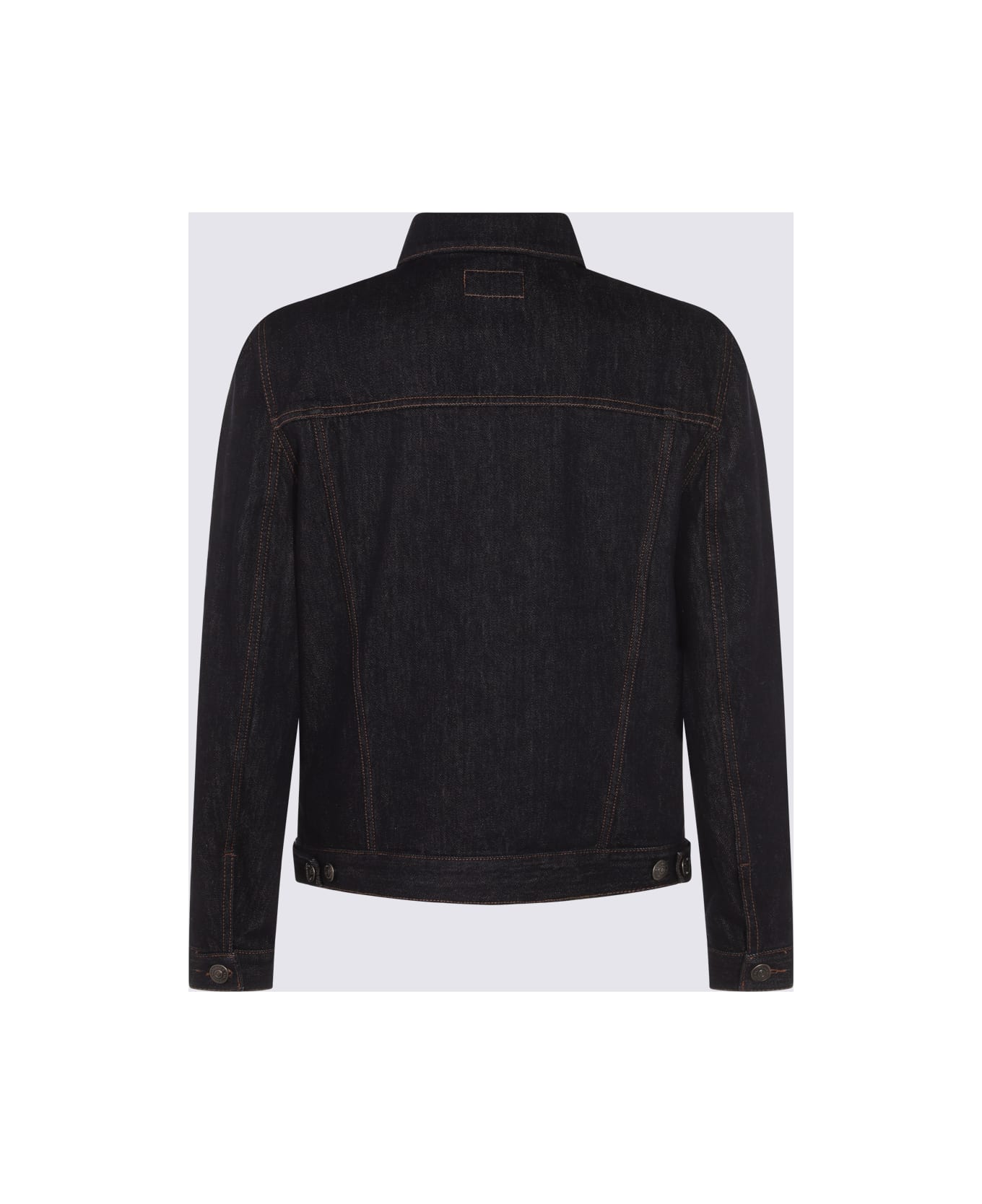 Brunello Cucinelli Dark Blue Cotton Denim Jacket - Blue