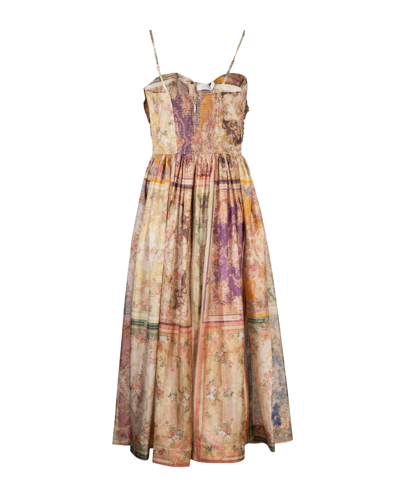 Zimmermann August The Front Midi Dress - Patch Floral ワンピース＆ドレス
