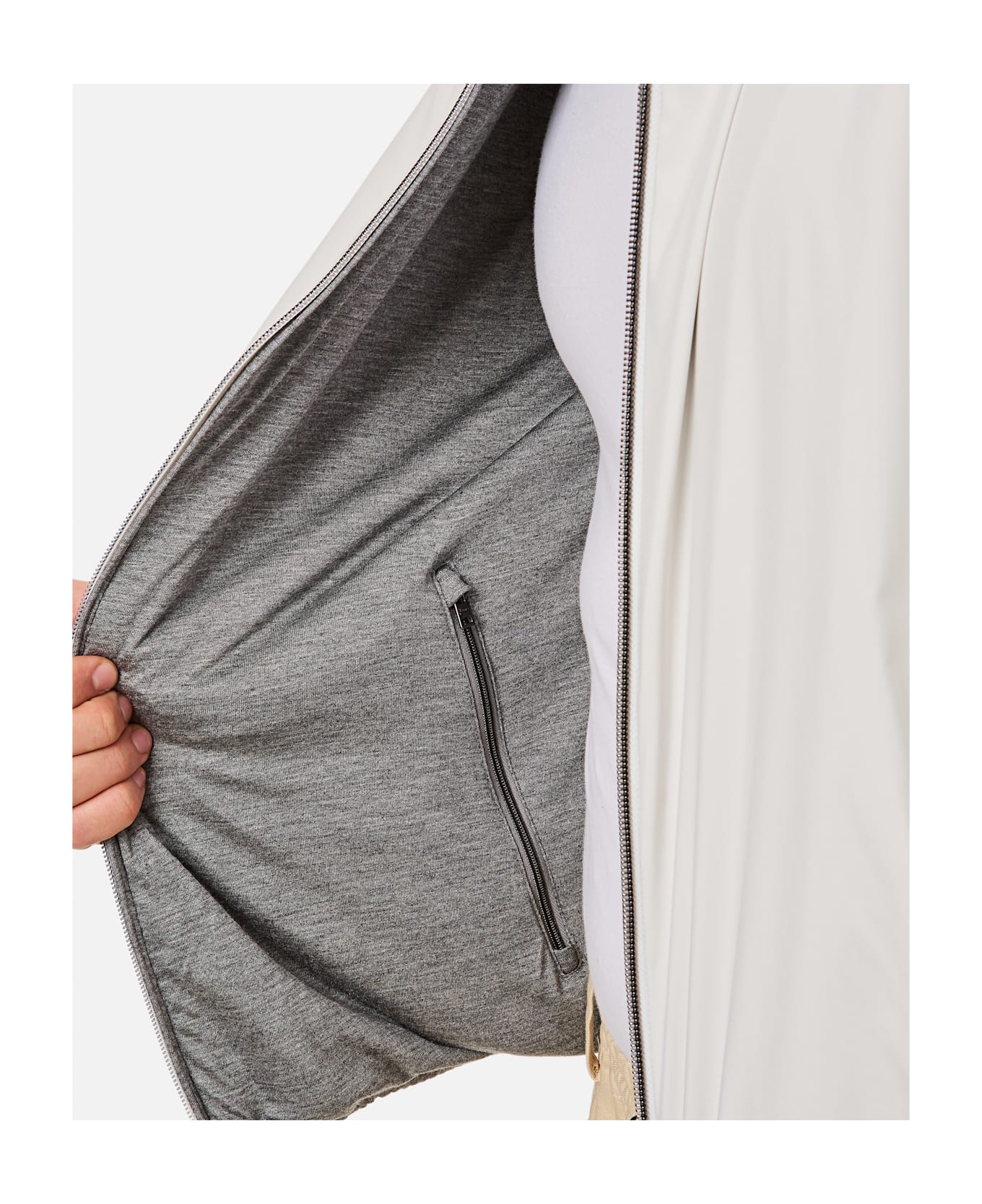 Herno Giacca Corta Reversibile Impacc - White