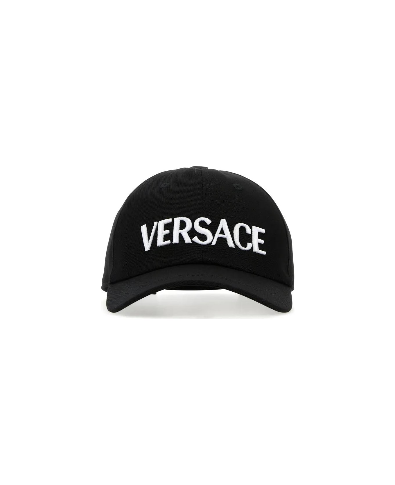 Versace Black Cotton Baseball Cap - BLACK