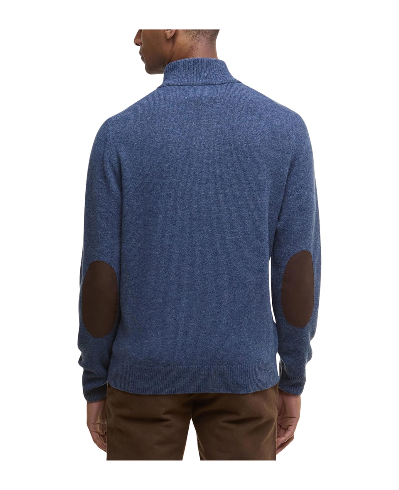 Barbour Essential Elbow Patch Sweatshirt - Blue