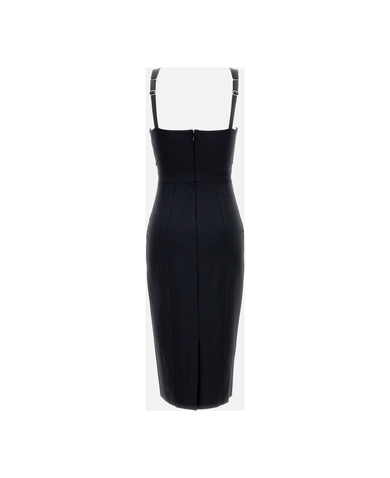 Elisabetta Franchi Midi Dress - Black