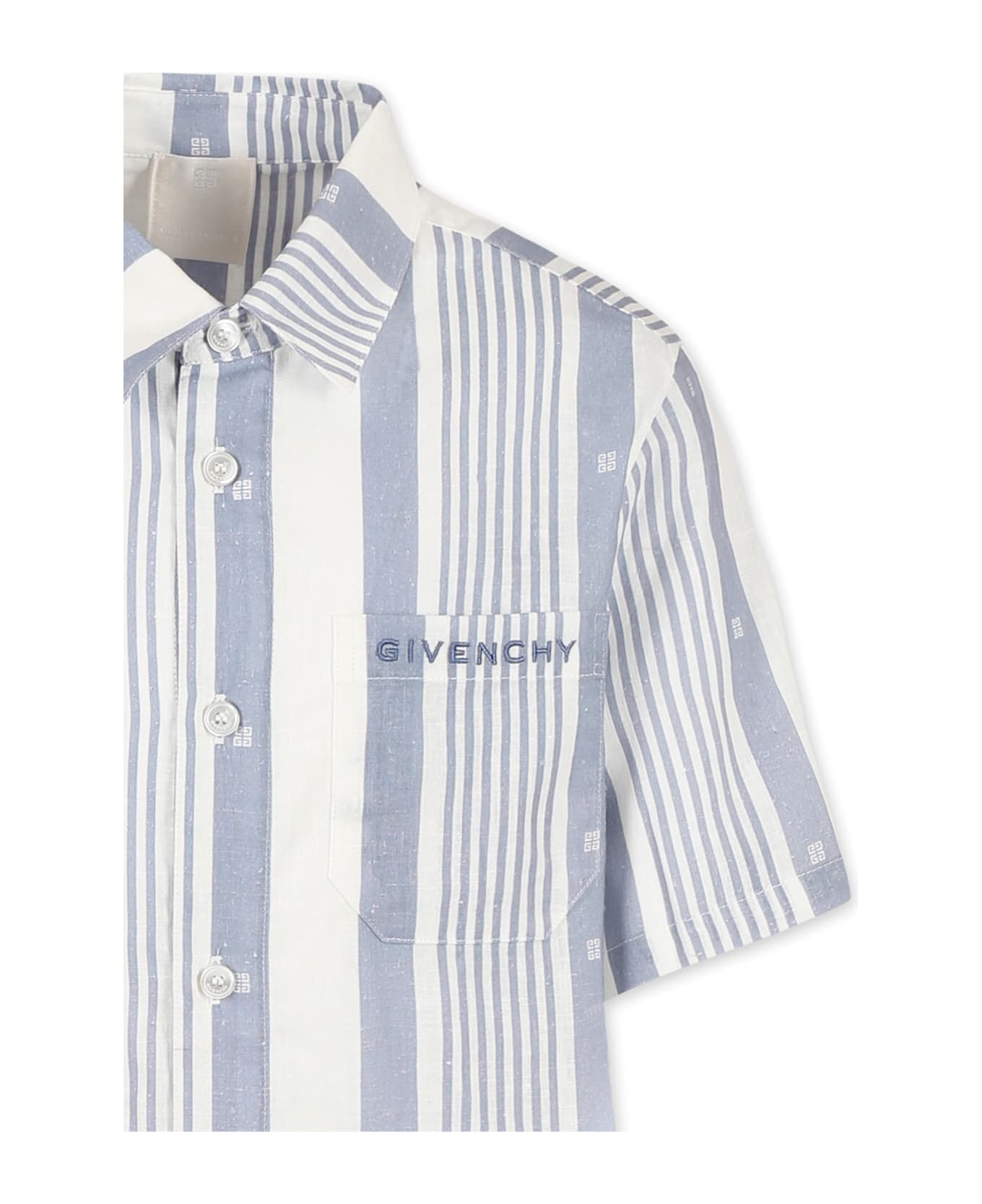 Givenchy Light Blue Suit For Boy With Logo - Light Blue