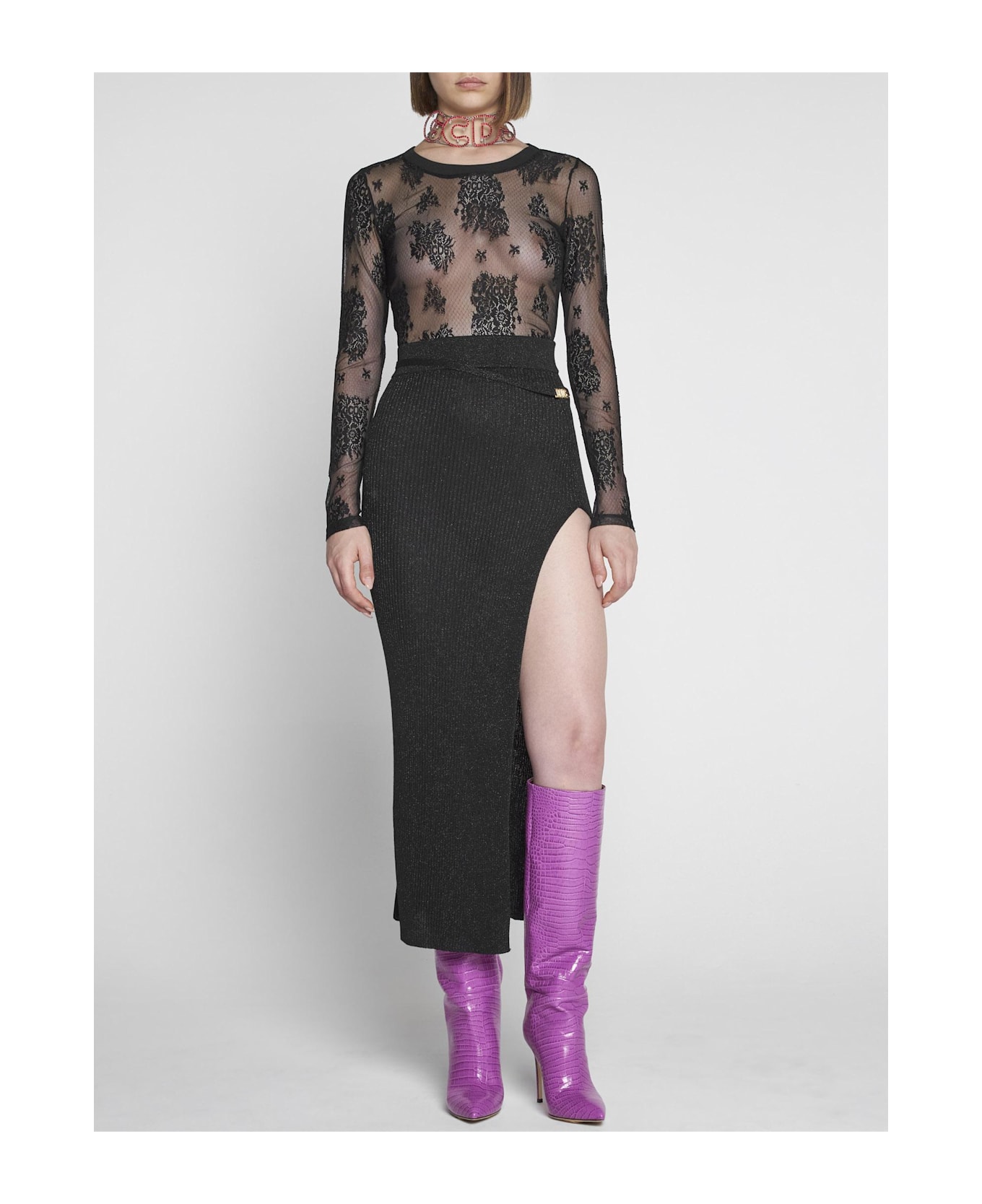 GCDS Lace Top - Black