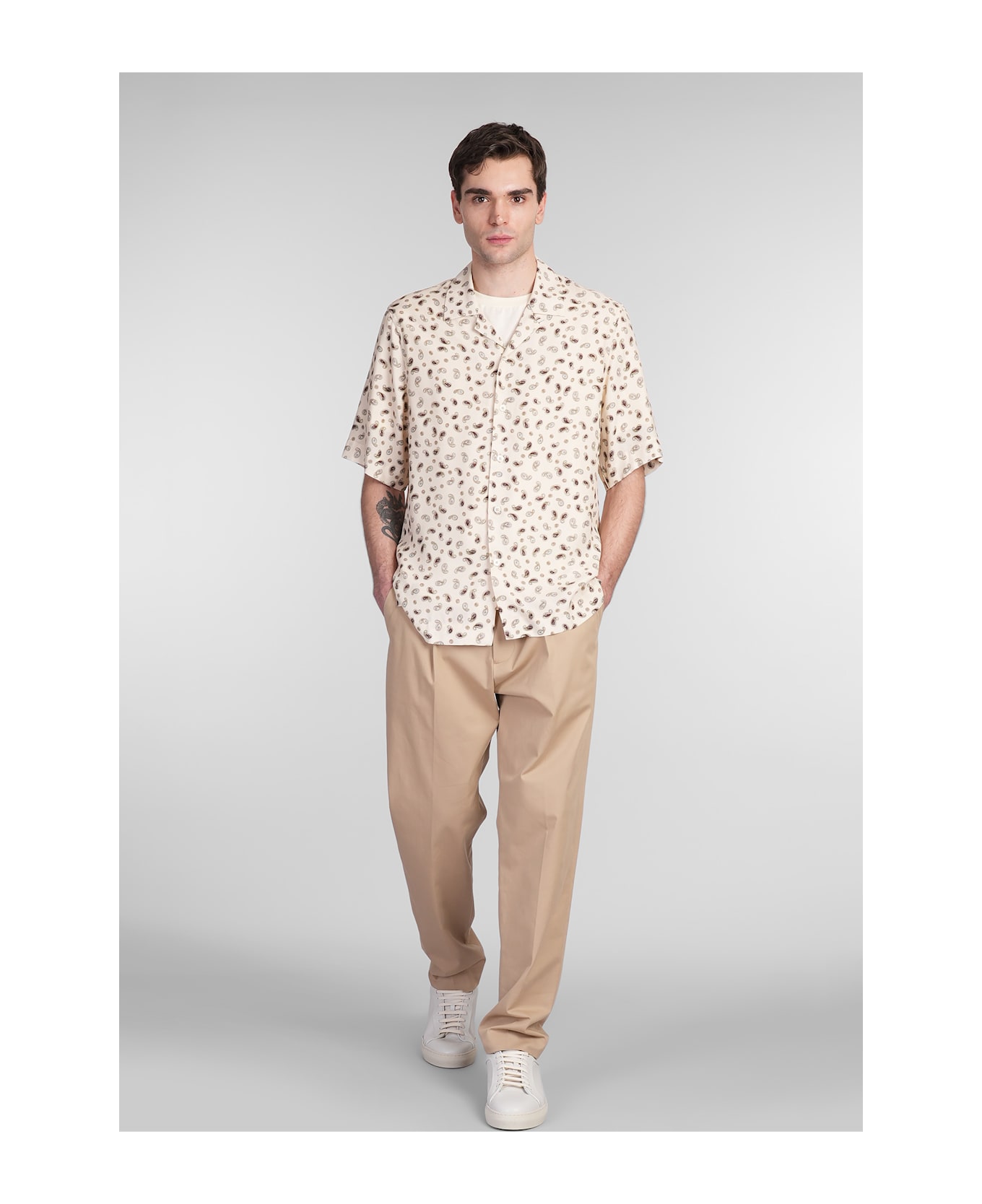 Paul Smith Shirt In Beige Viscose - beige