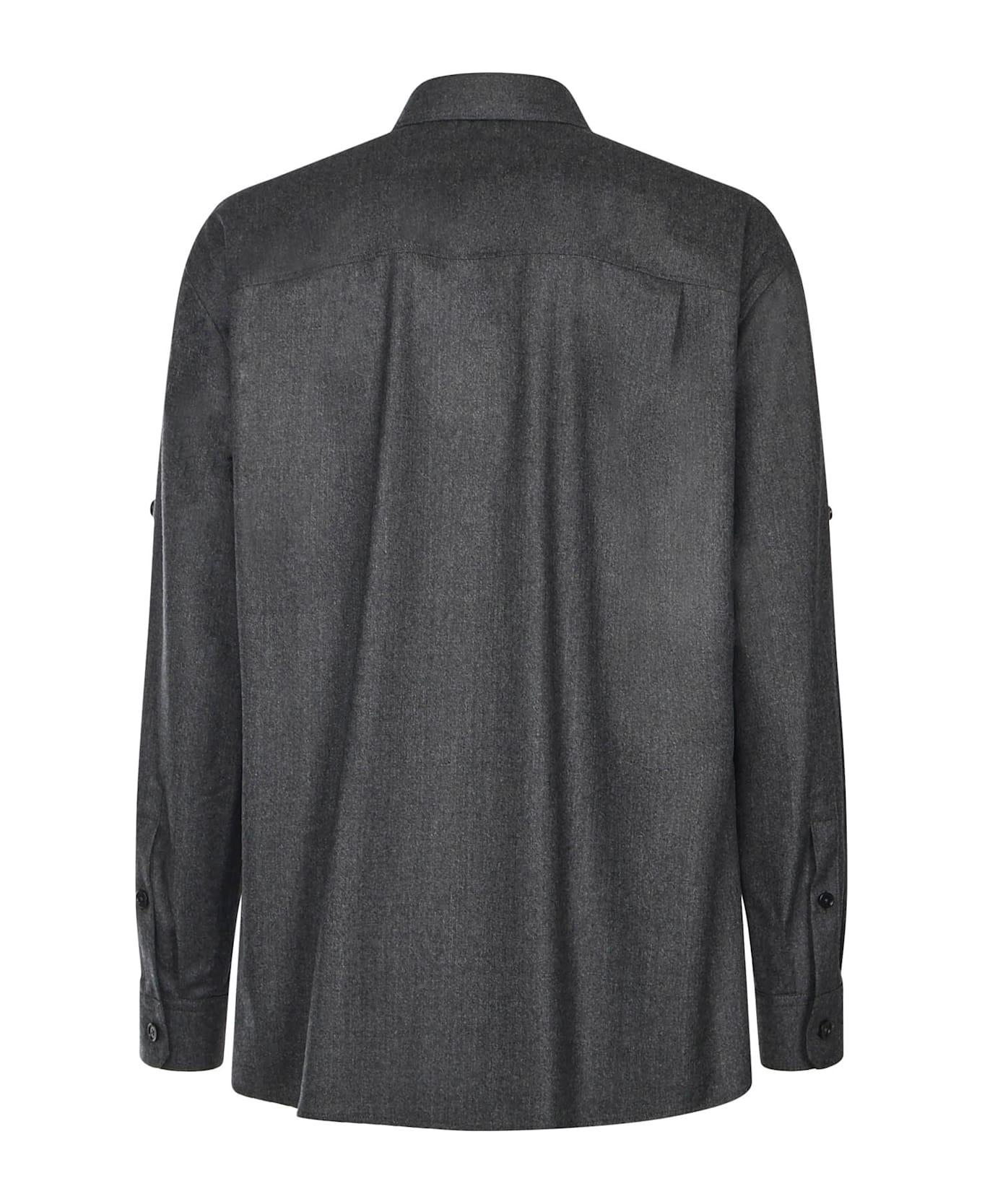 Dolce 
Gabbana Melange Wool Wicker Shirt - Gray