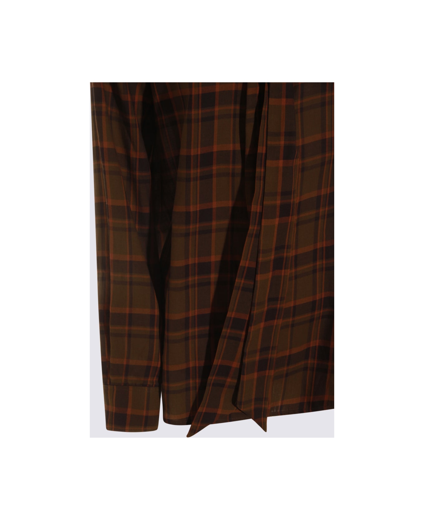 Saint Laurent Brown Cotton Skirt