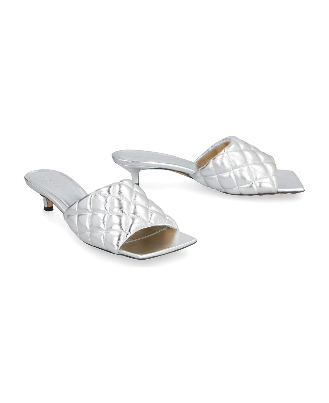 Bottega Veneta Padded Leather Sandals - silver サンダル