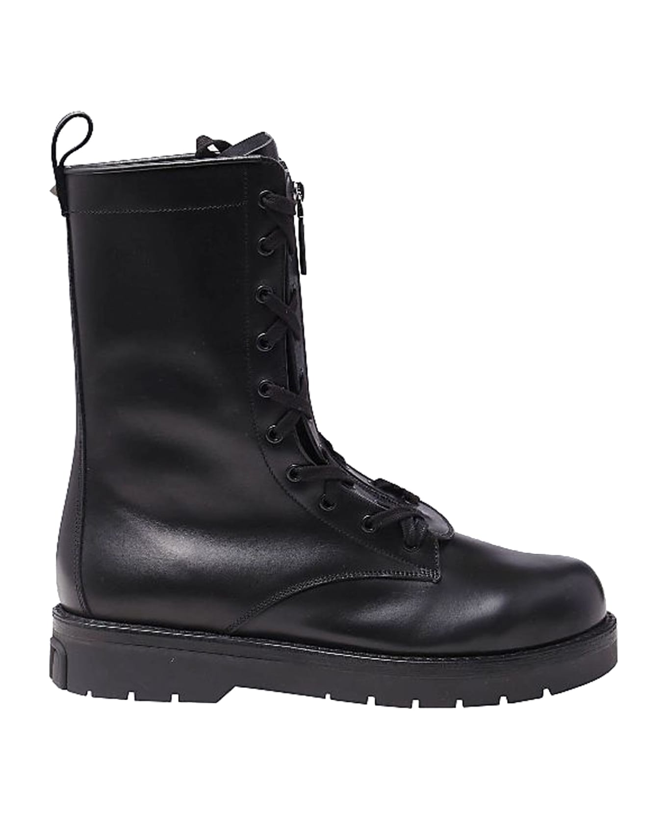 Valentino Garavani Garavani Combat Leather Boots - Black ブーツ