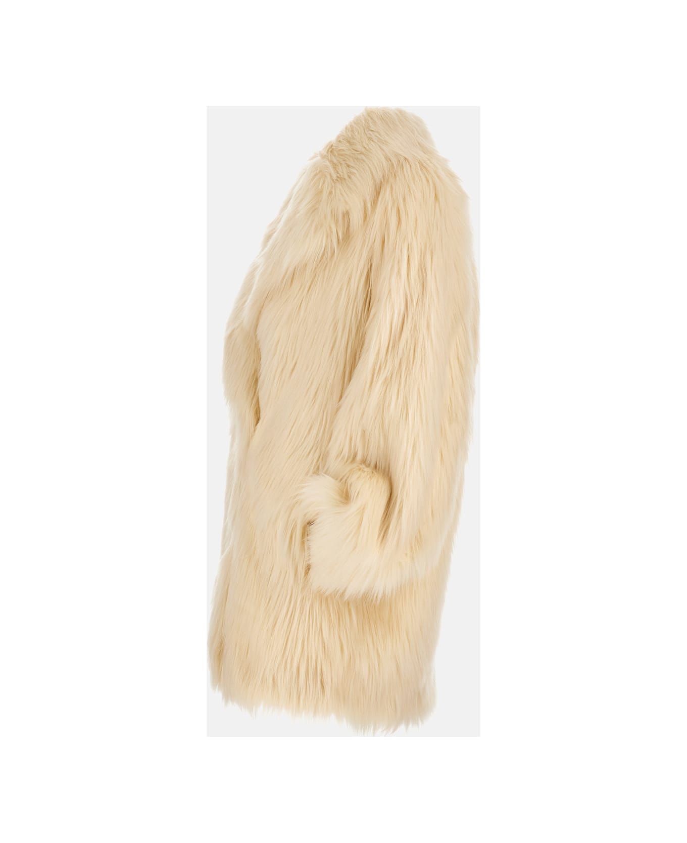 STAND STUDIO Katalina Faux Fur Coat - White