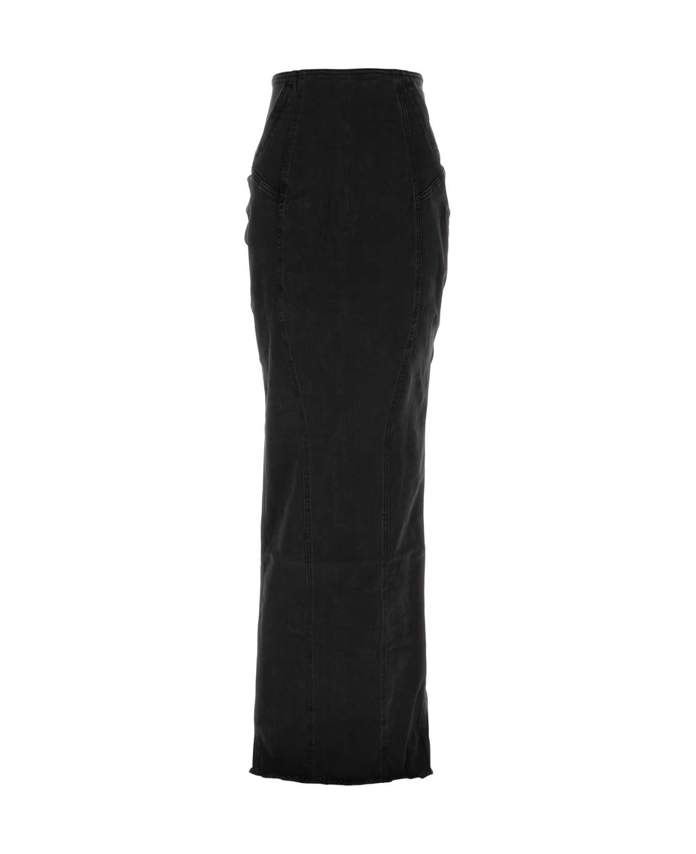 スカート ENTIRE STUDIOS Black Stretch Denim Channel Skirt Entire Studios Black Stretch Denim Channel Skirt | italist