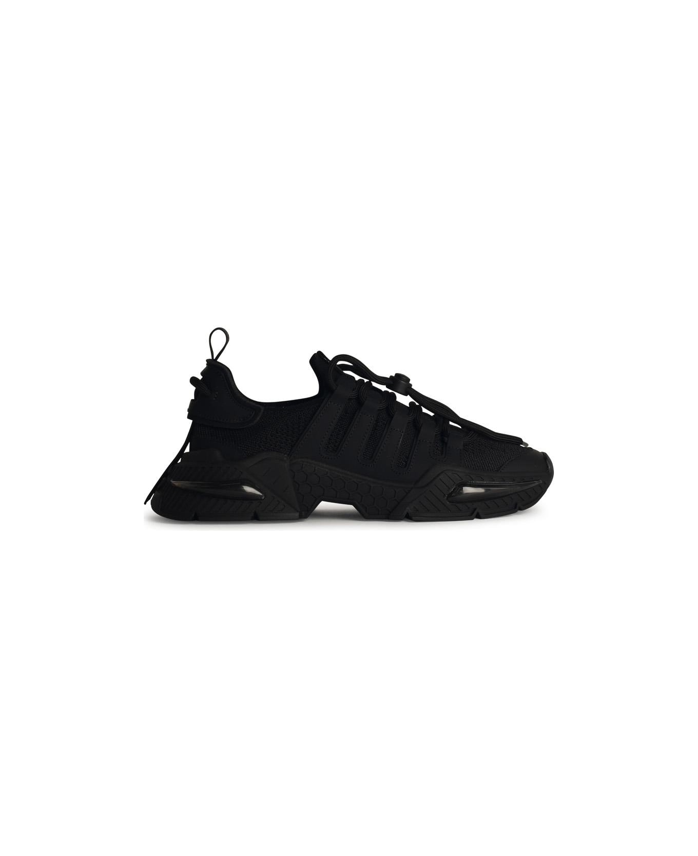 Dolce & Gabbana Black Nylon Blend Sneakers - Black