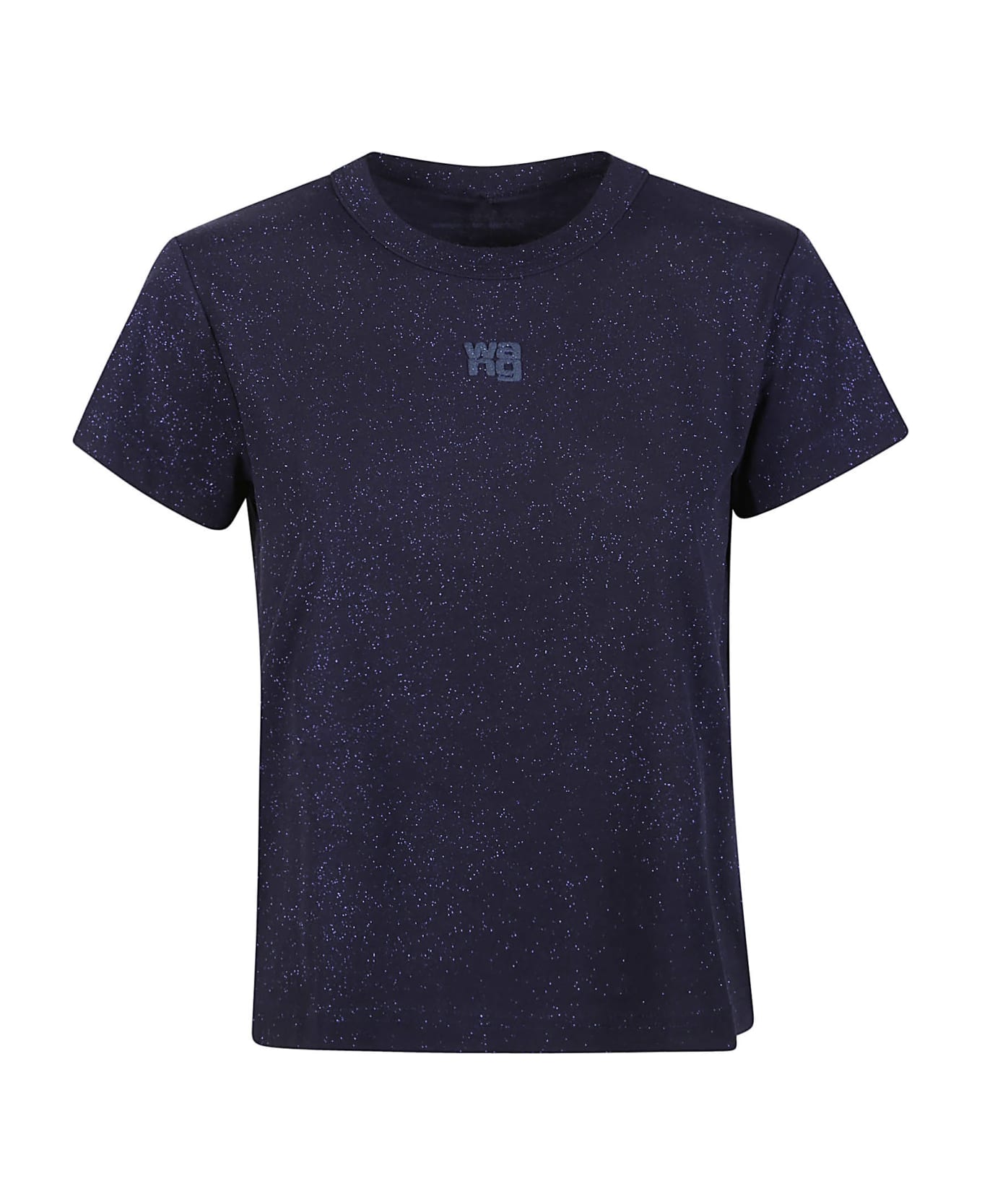 T by Alexander Wang Puff Logo Glitter Essential Shrunk T-shirt - Nine Iron Tシャツ