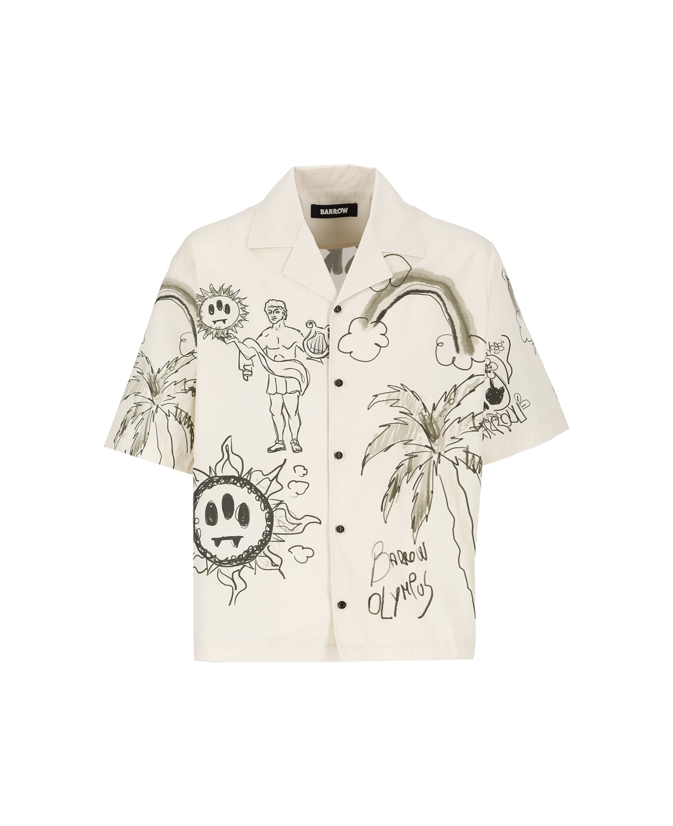 Barrow Cotton Shirt With Print - Ivory シャツ