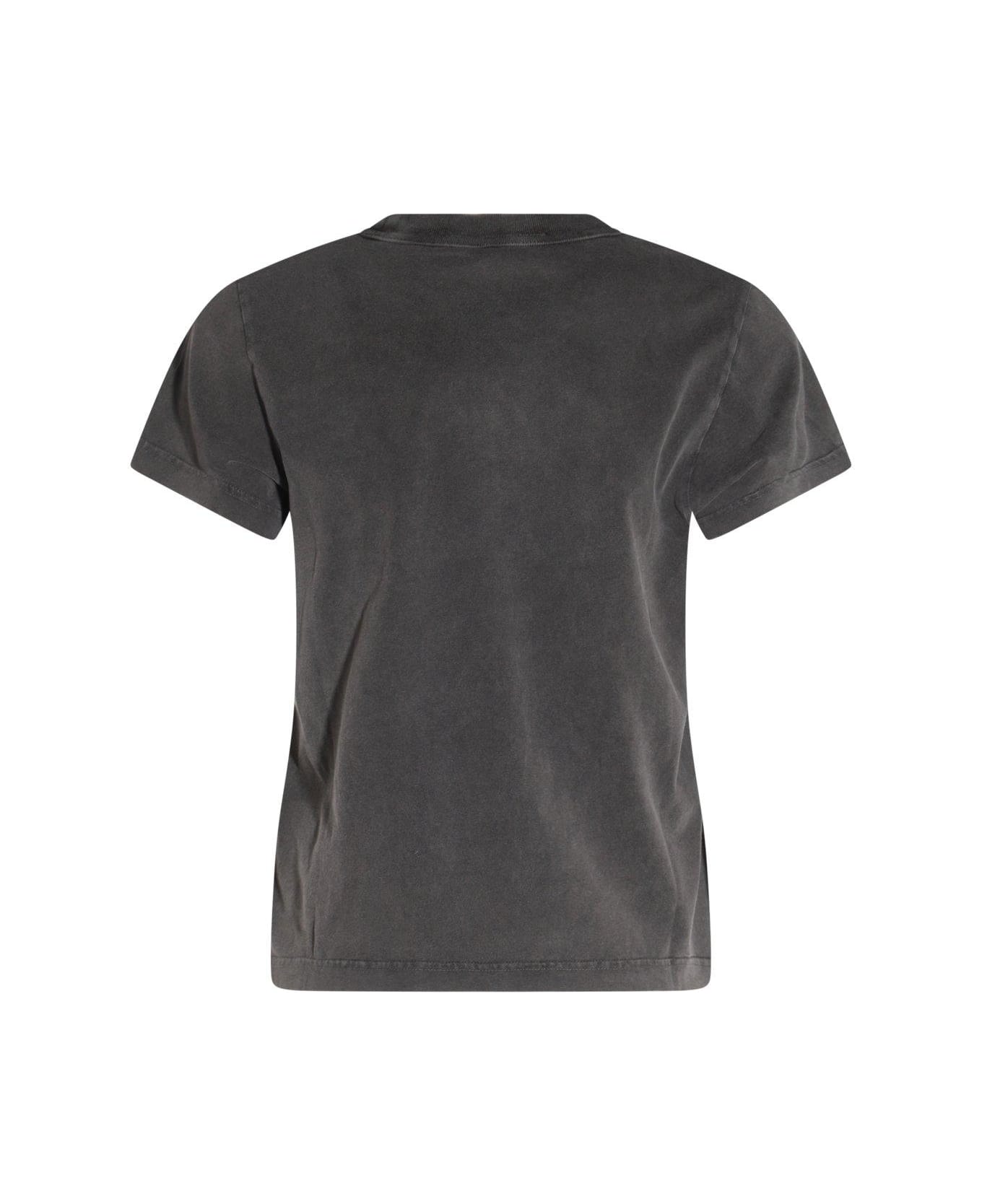 T by Alexander Wang Blade Logo-embossed T-shirt - GREY