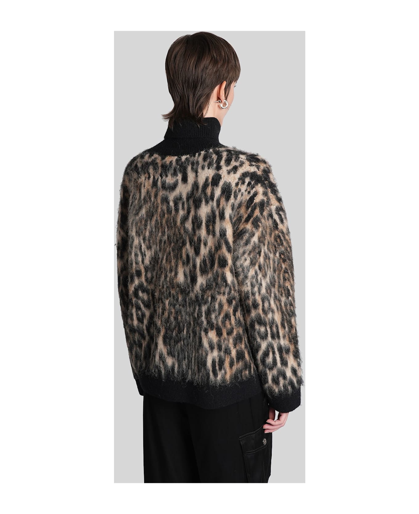 Ganni Knitwear In Animalier Wool - ANIMALIER