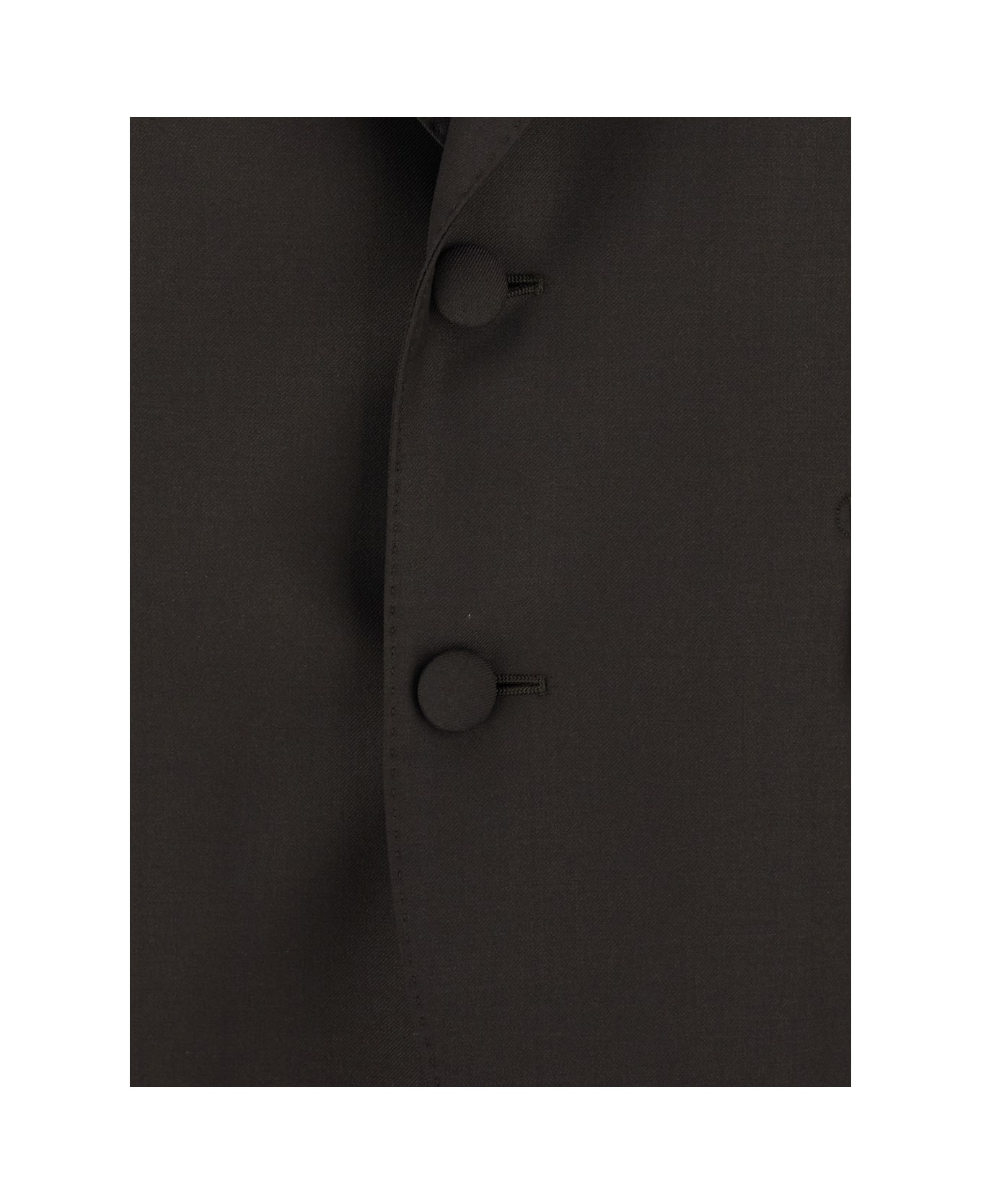 Dolce & Gabbana Brown Single-breasted Jacket With Peak Revers In Wool Man - Brown ブレザー