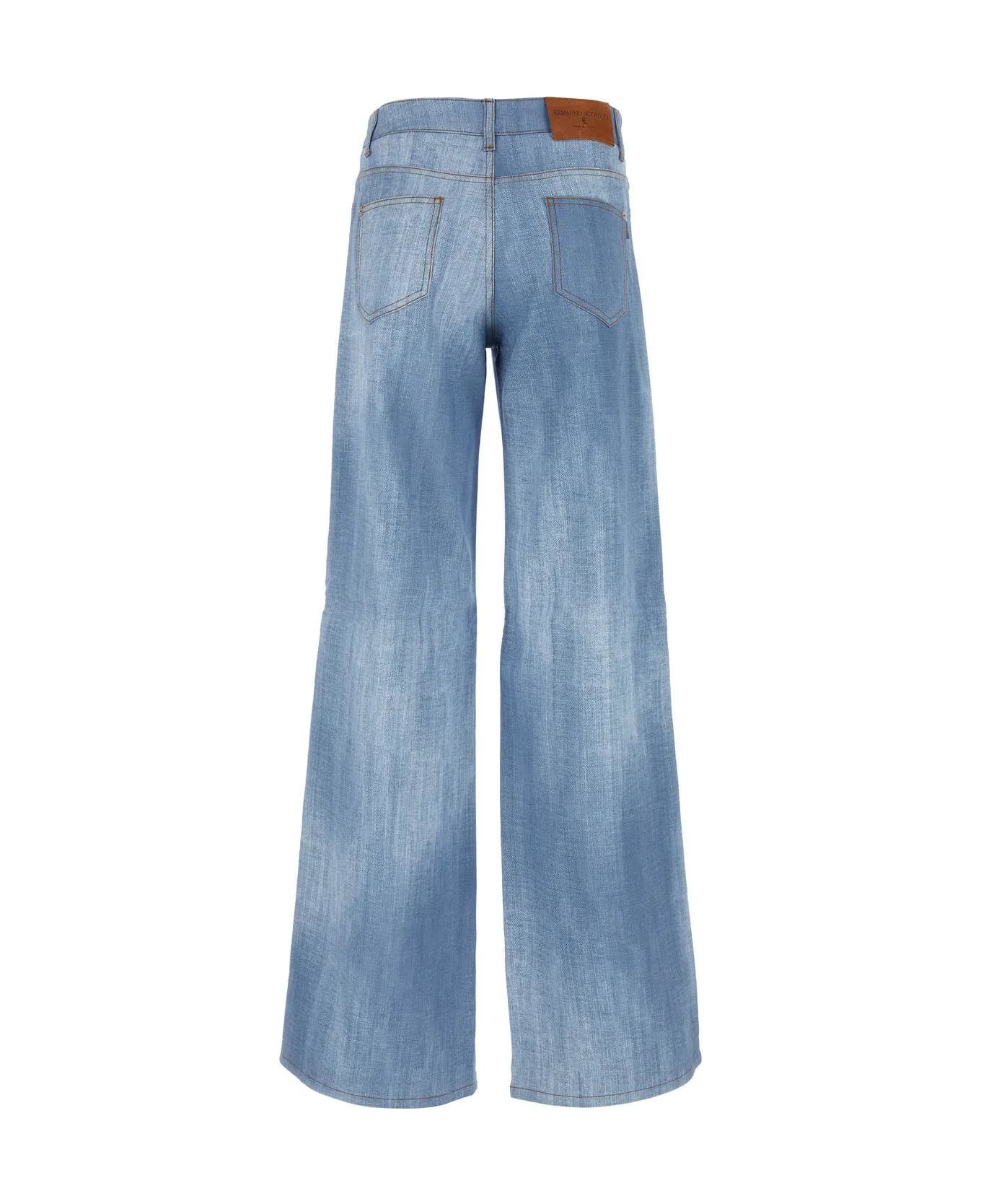 Ermanno Scervino Denim Wide-leg Jeans - Blu denim