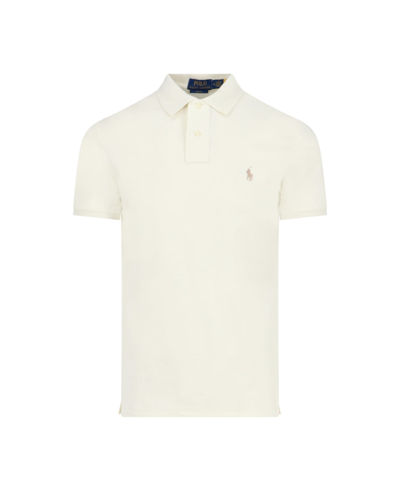 Polo Ralph Lauren Slim-fit Polo Shirt In White Piqué - White