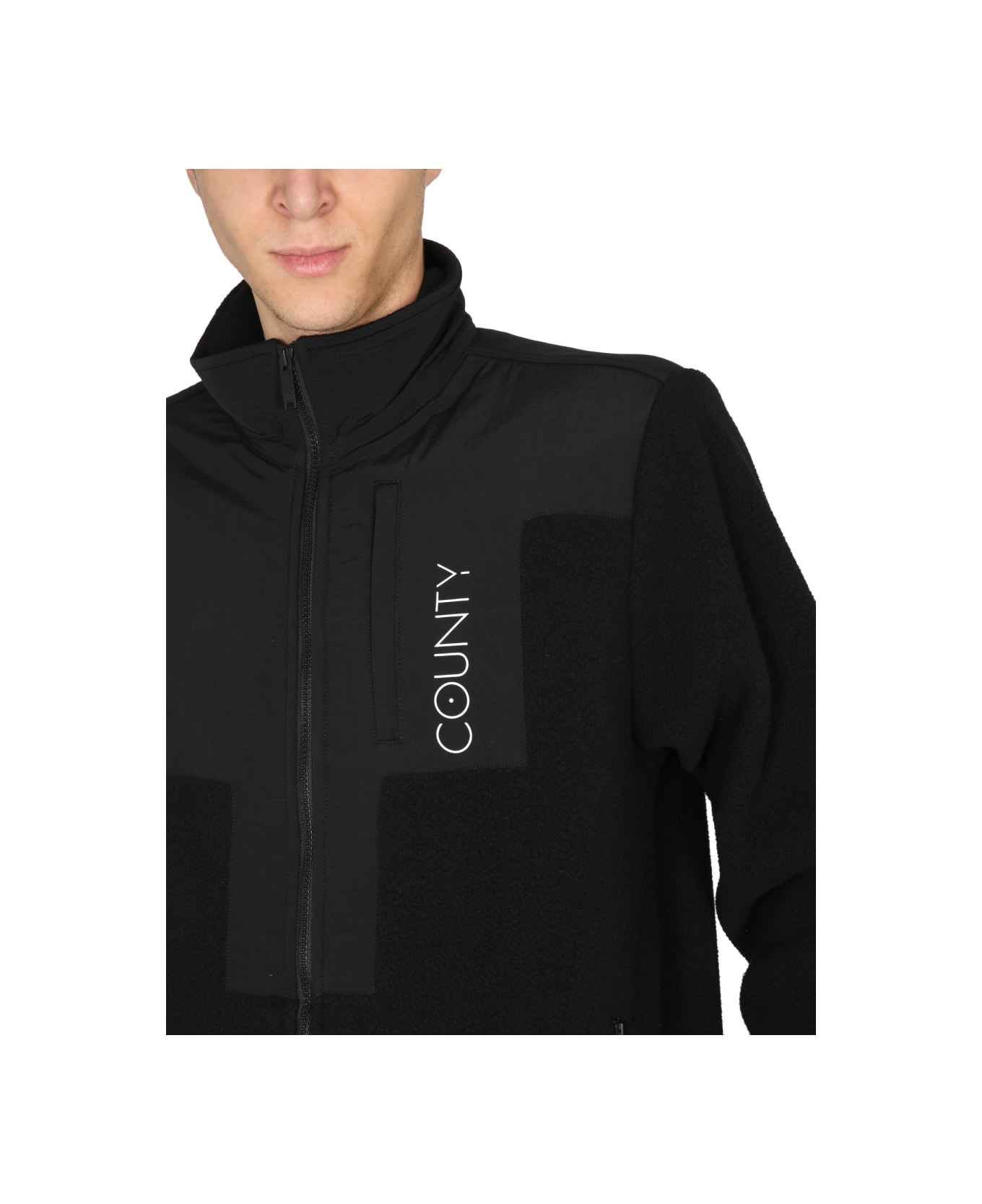 Marcelo Burlon Giacca Track Cross Block - BLACK