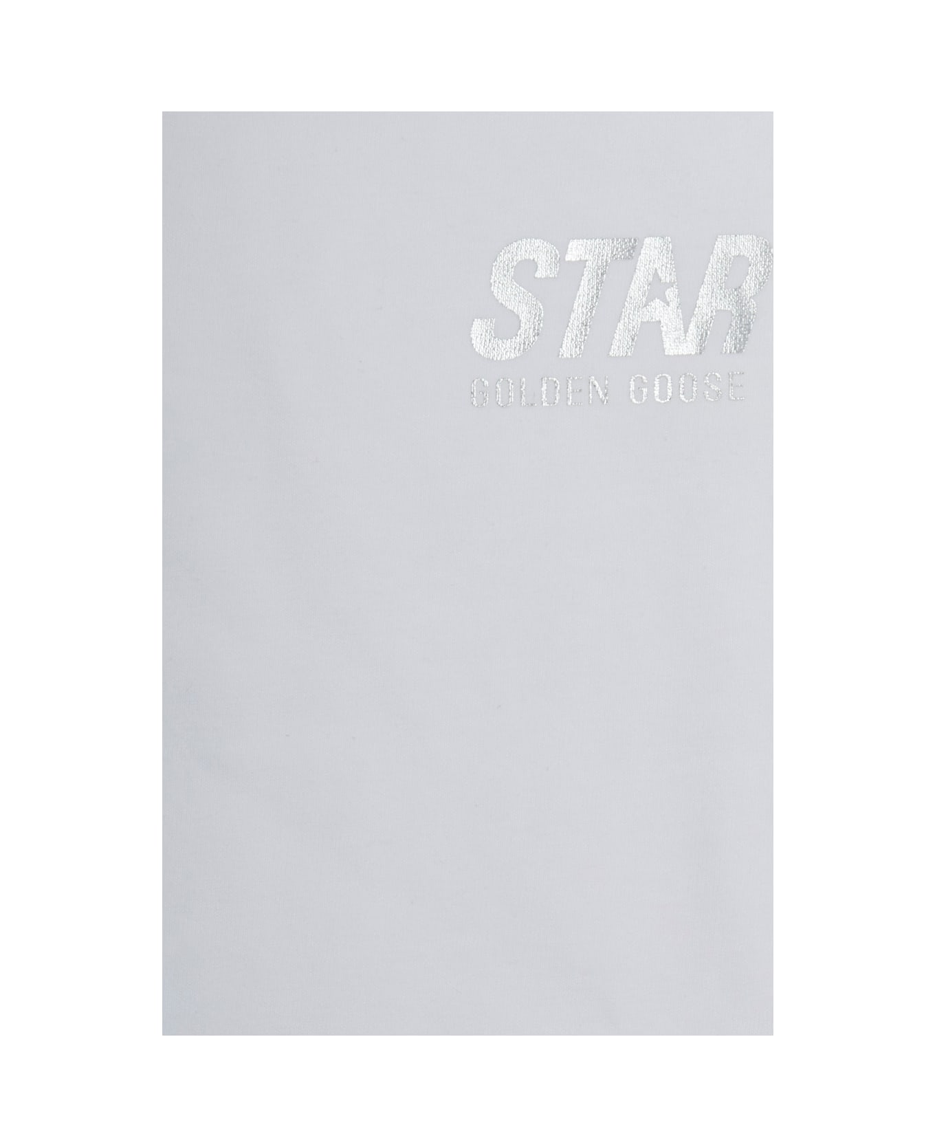 Golden Goose White T-shirt With Round Neck And Logo On The Front In Cotton Boy - White