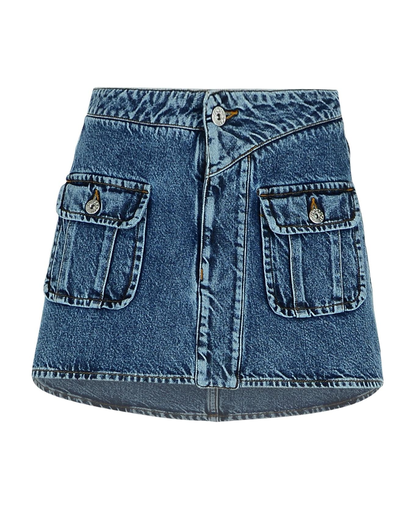 J.W. Anderson Blue Denim Miniskirt - Blue