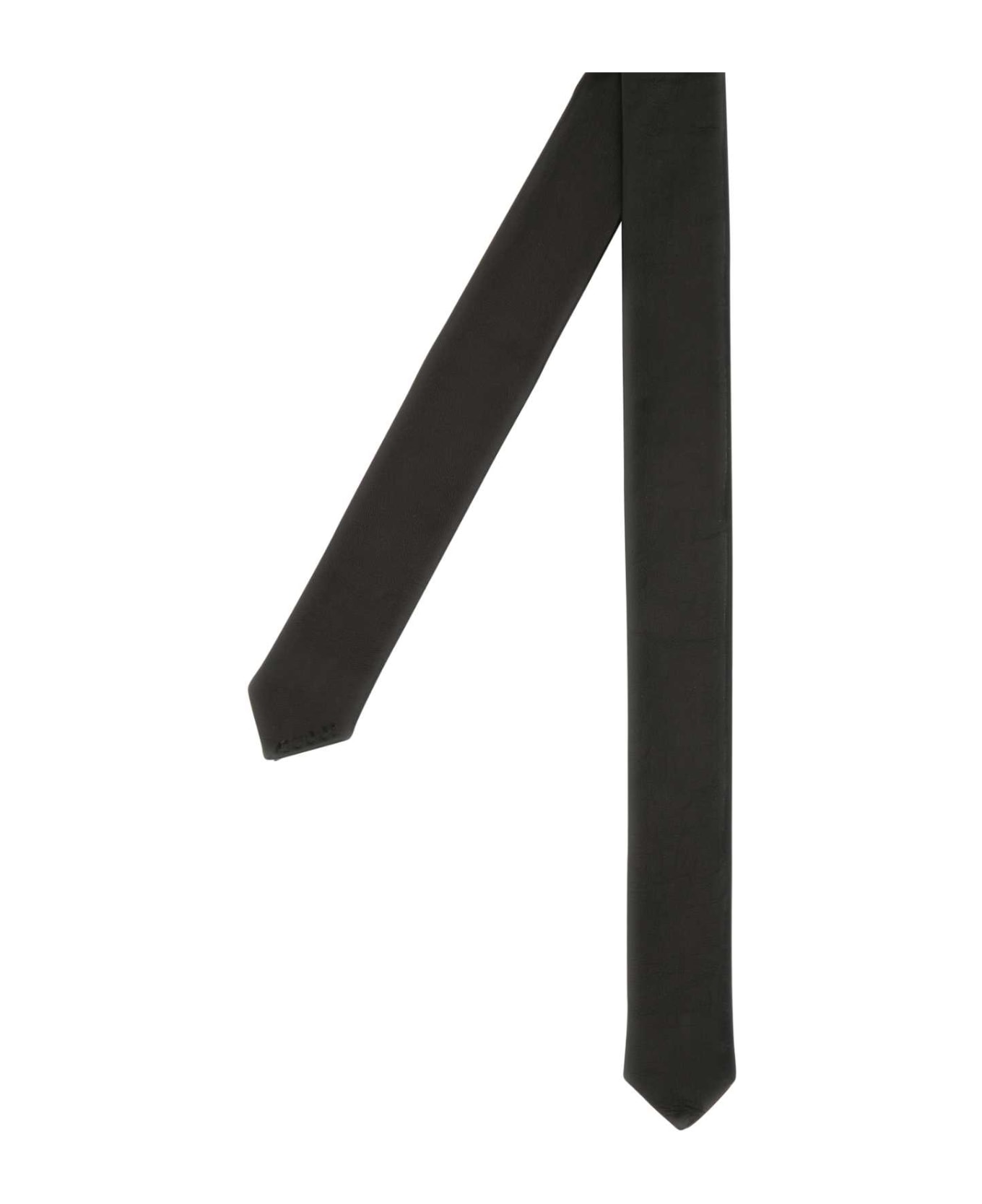 Gucci Black Leather Tie - 1000 ネクタイ