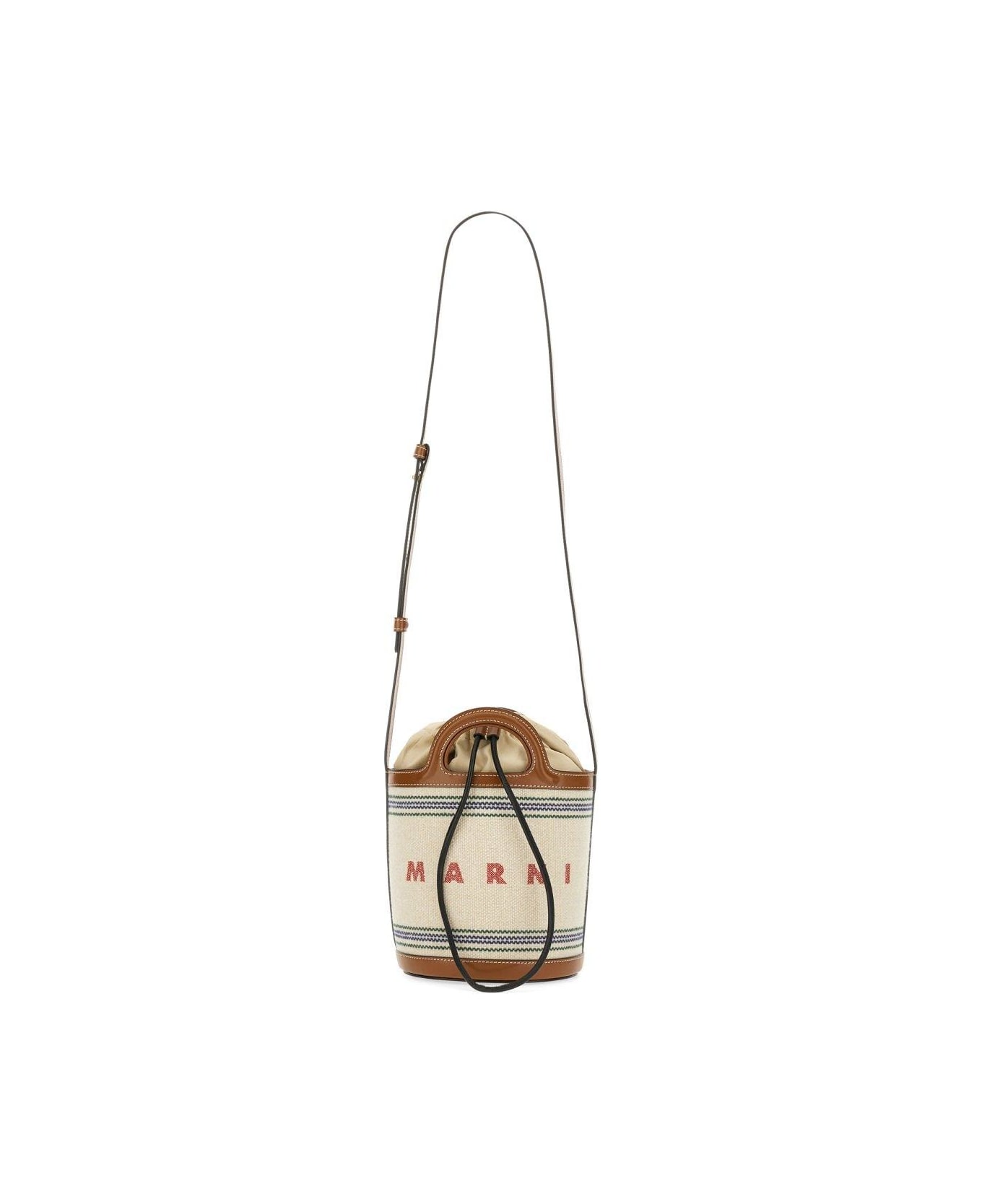 Marni Tropicalia Small Bucket Bag - BEIGE