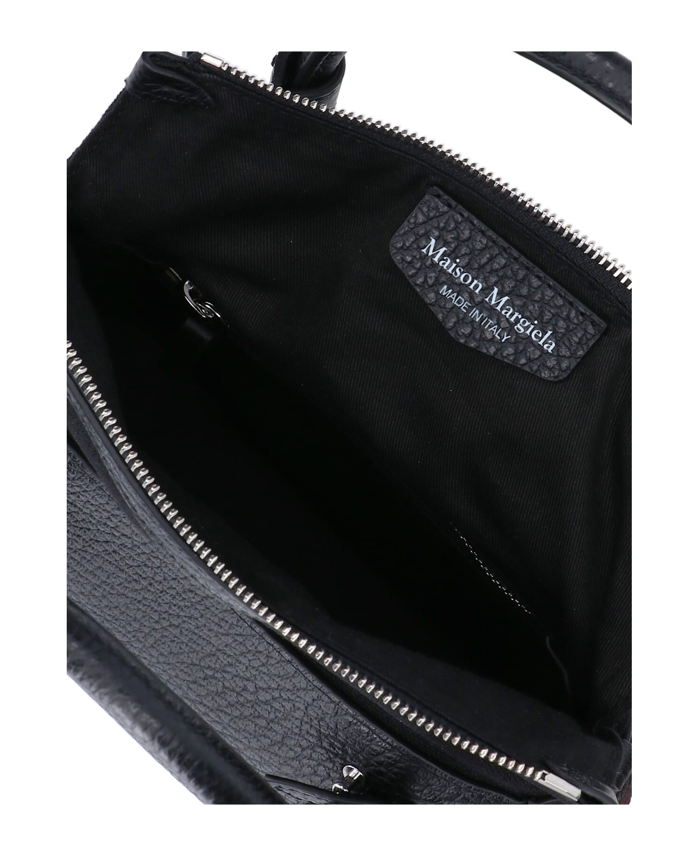 Maison Margiela 
east West
 Black Leather Bag - Black