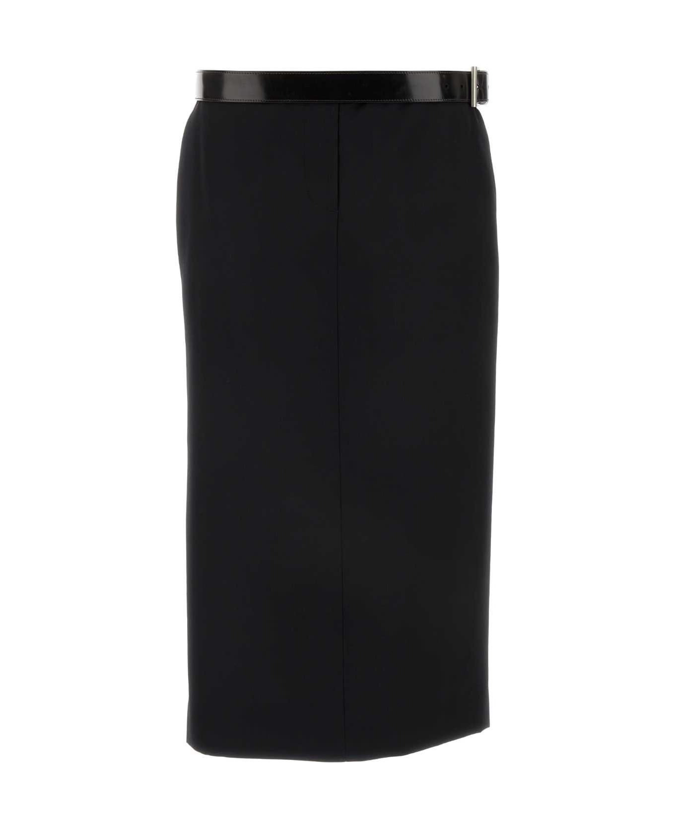 Prada Black Gabardine Skirt - NERO スカート