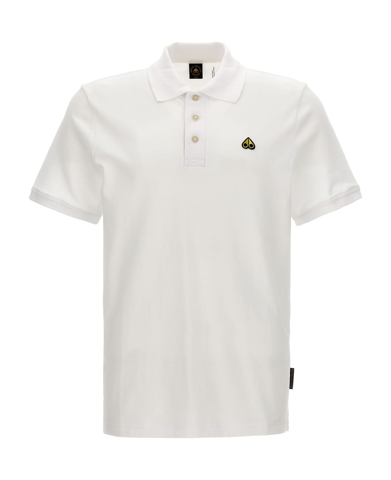 Moose Knuckles Logo Polo Shirt - White