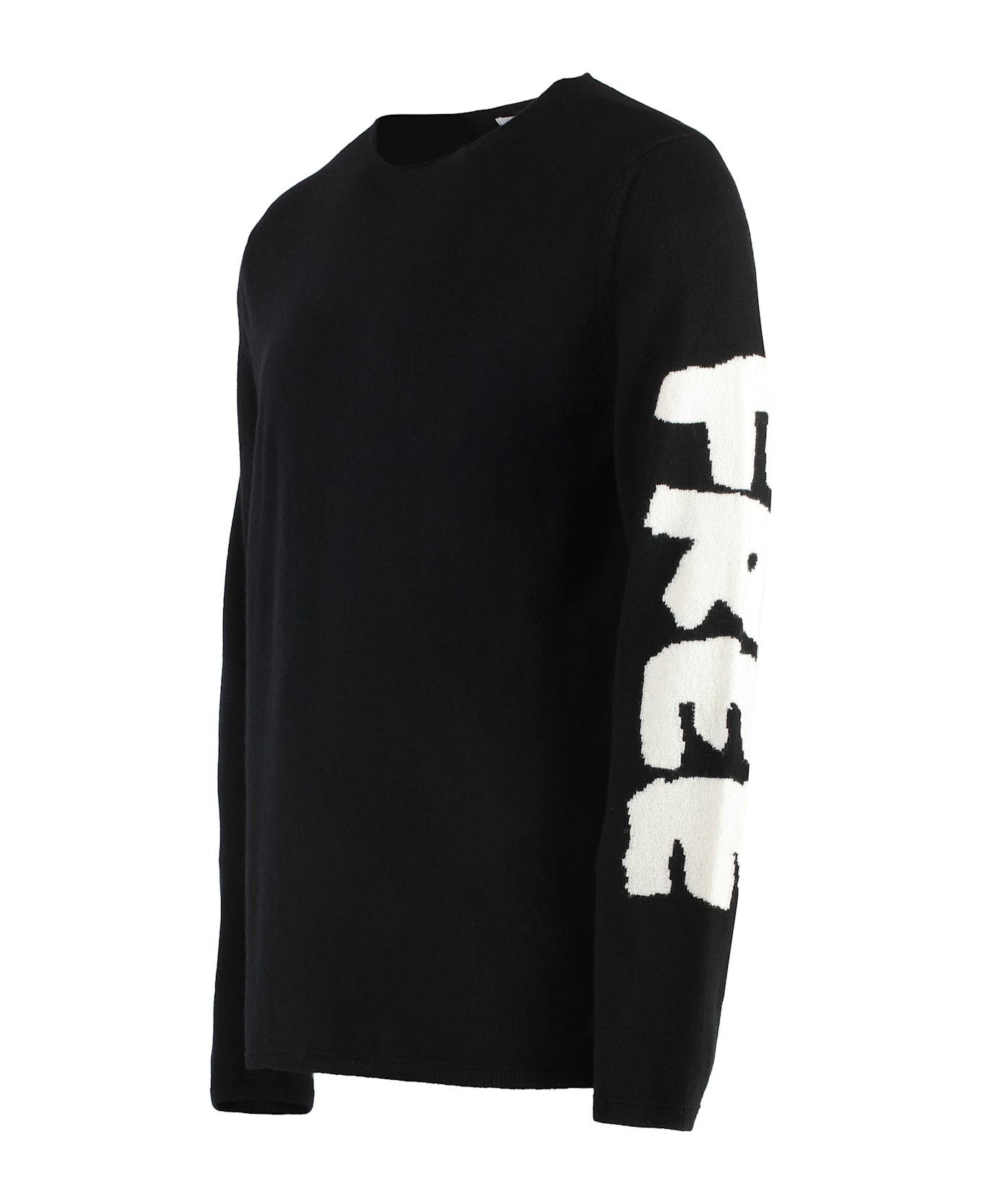 Comme des Garçons Shirt Crew-neck Wool Sweater - black