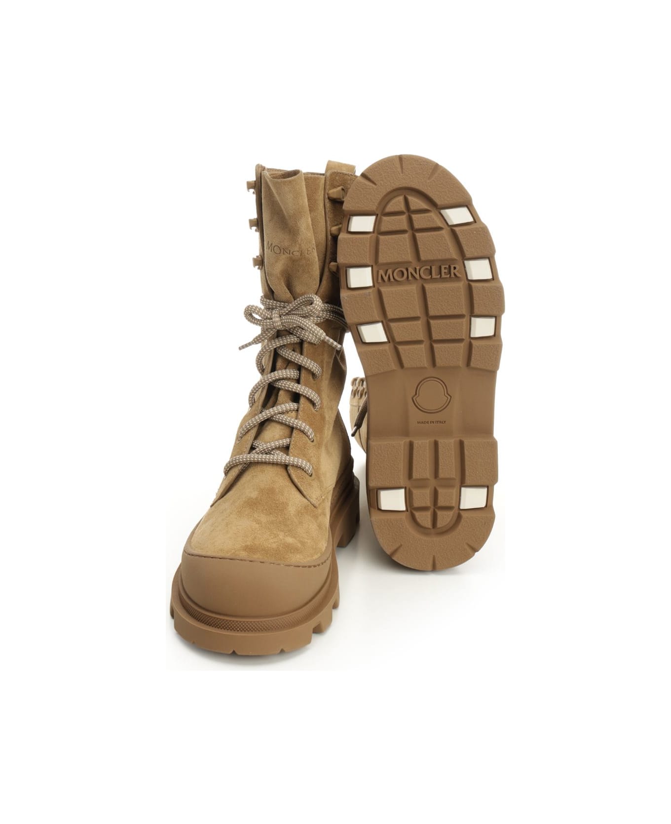 Moncler Vera High Suede Boots - NEUTRALS