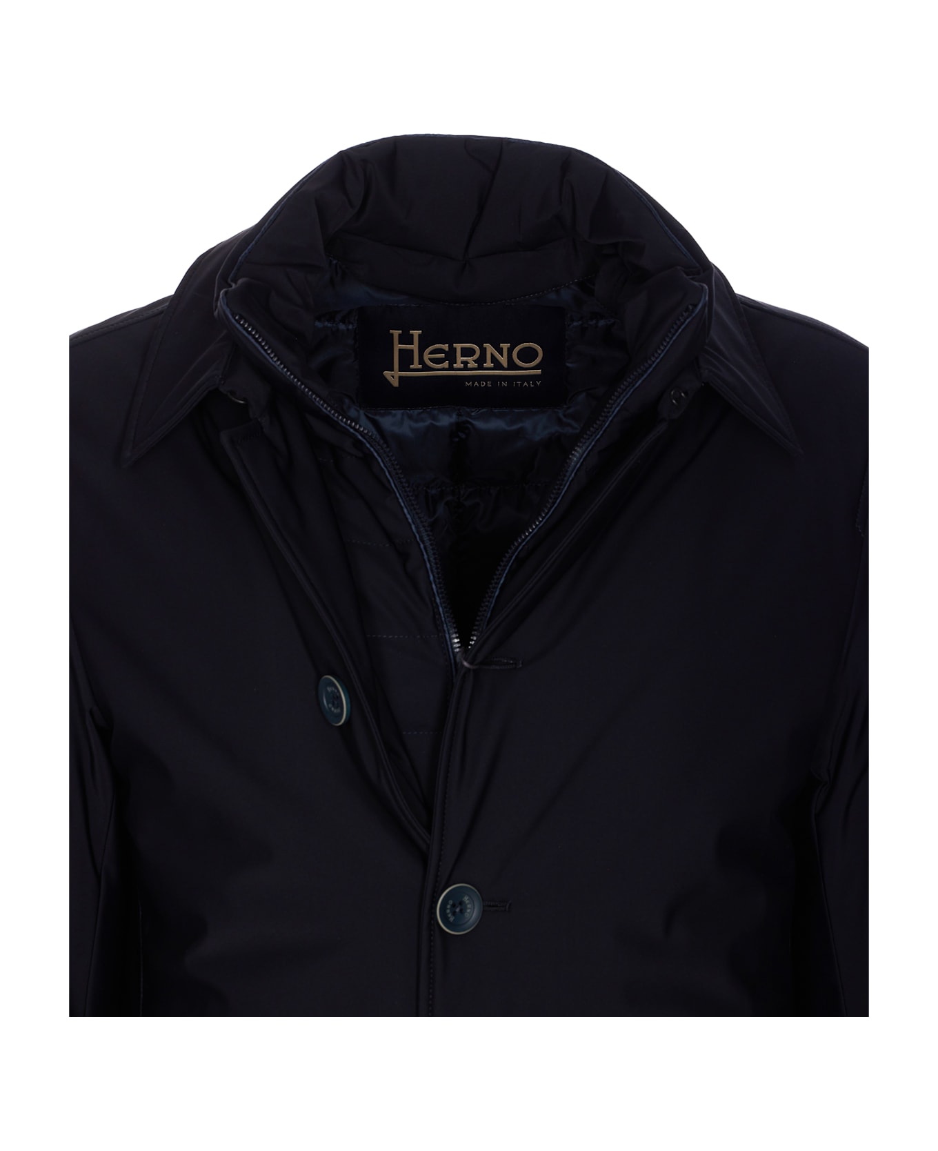 Herno Padded Raincoat - BLU NAVY