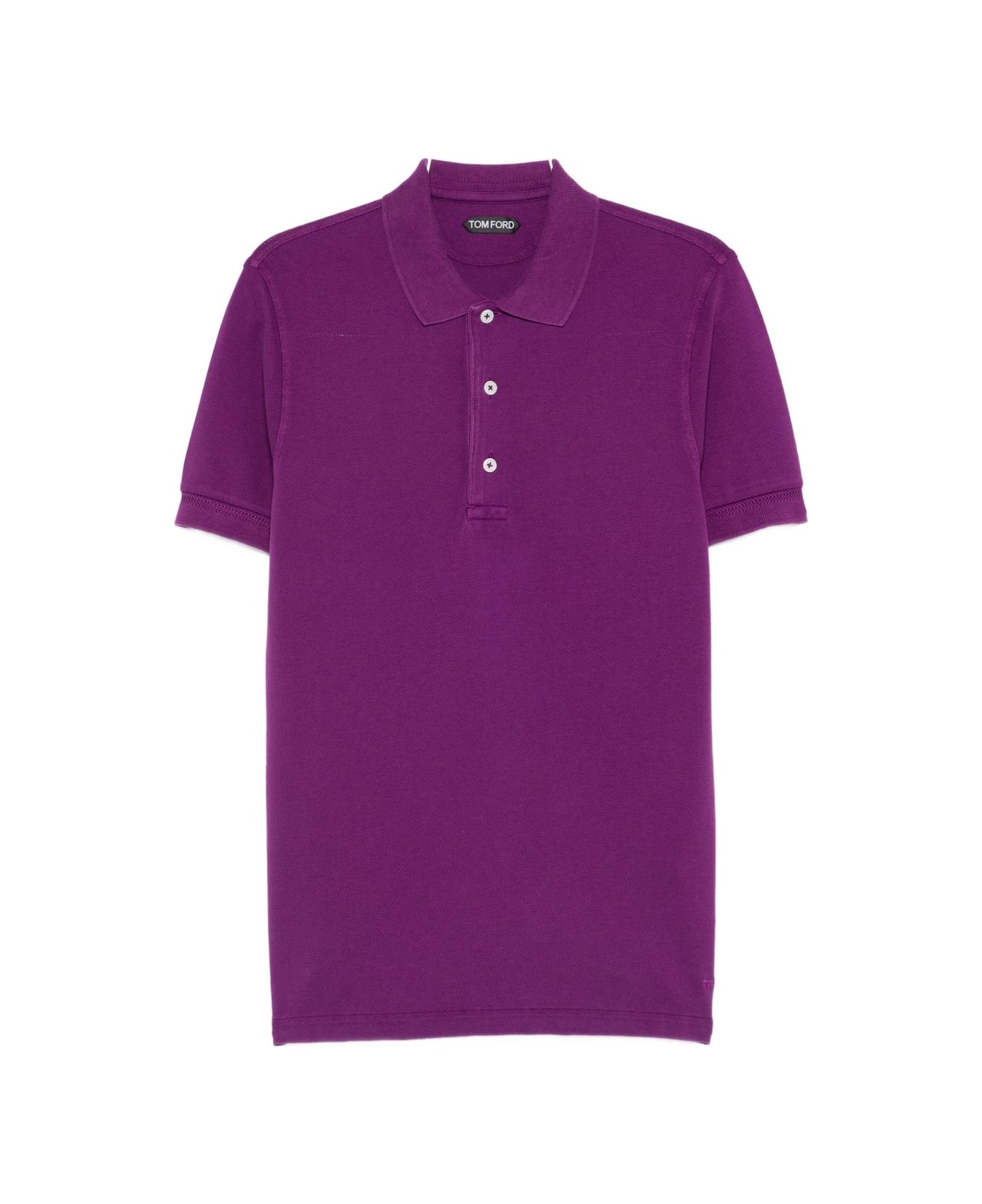 Tom Ford Cotton Blend Polo Shirt - Purple