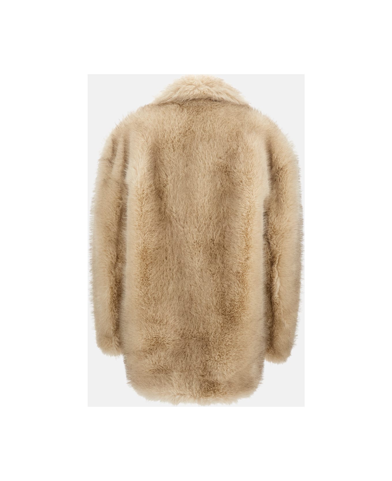 SportMax Rosaria Fur Coat - Beige