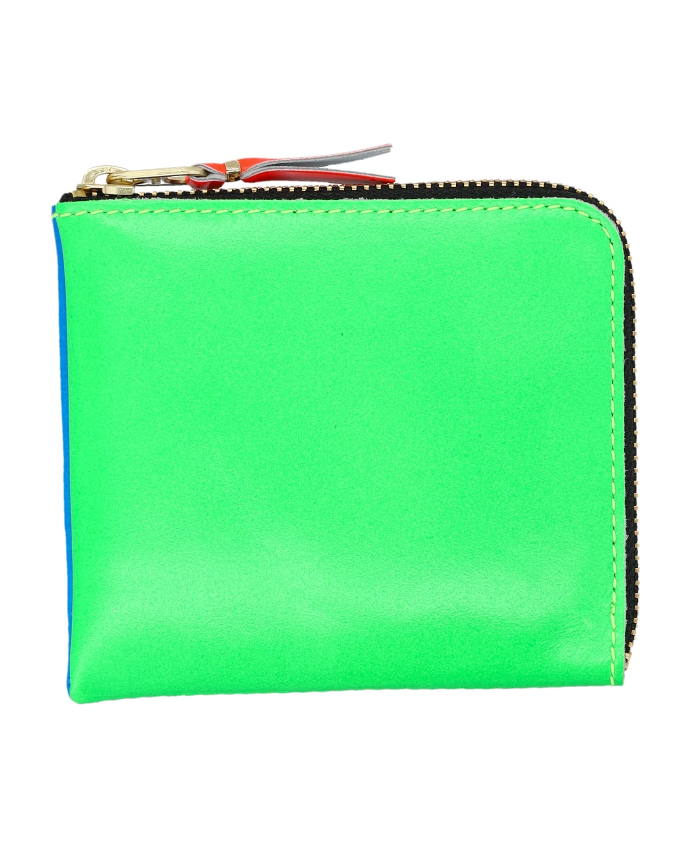 Comme des Garçons Wallet Super Fluo Small Zip Coin Wallet - GREEN BLUE 財布