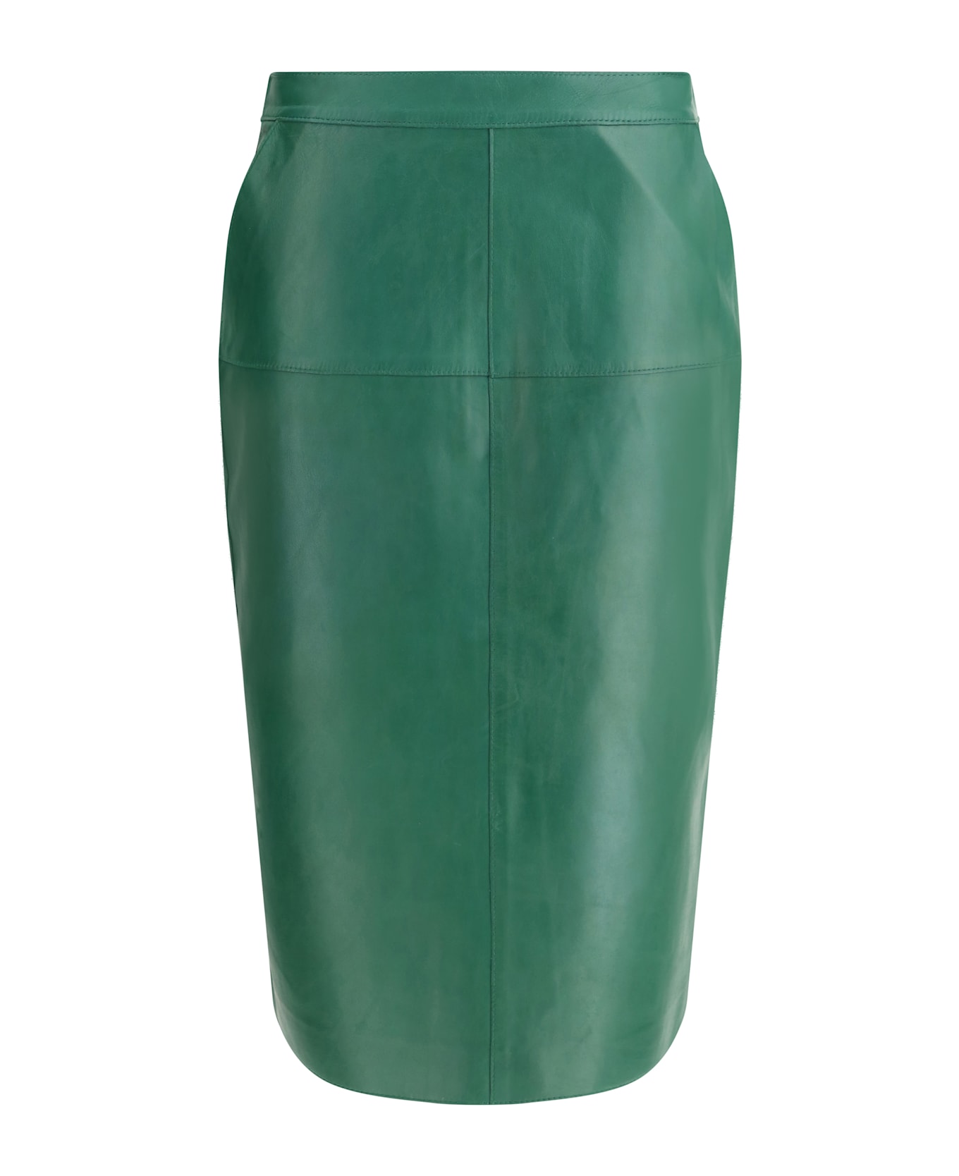 Parosh Leather Midi Skirt
