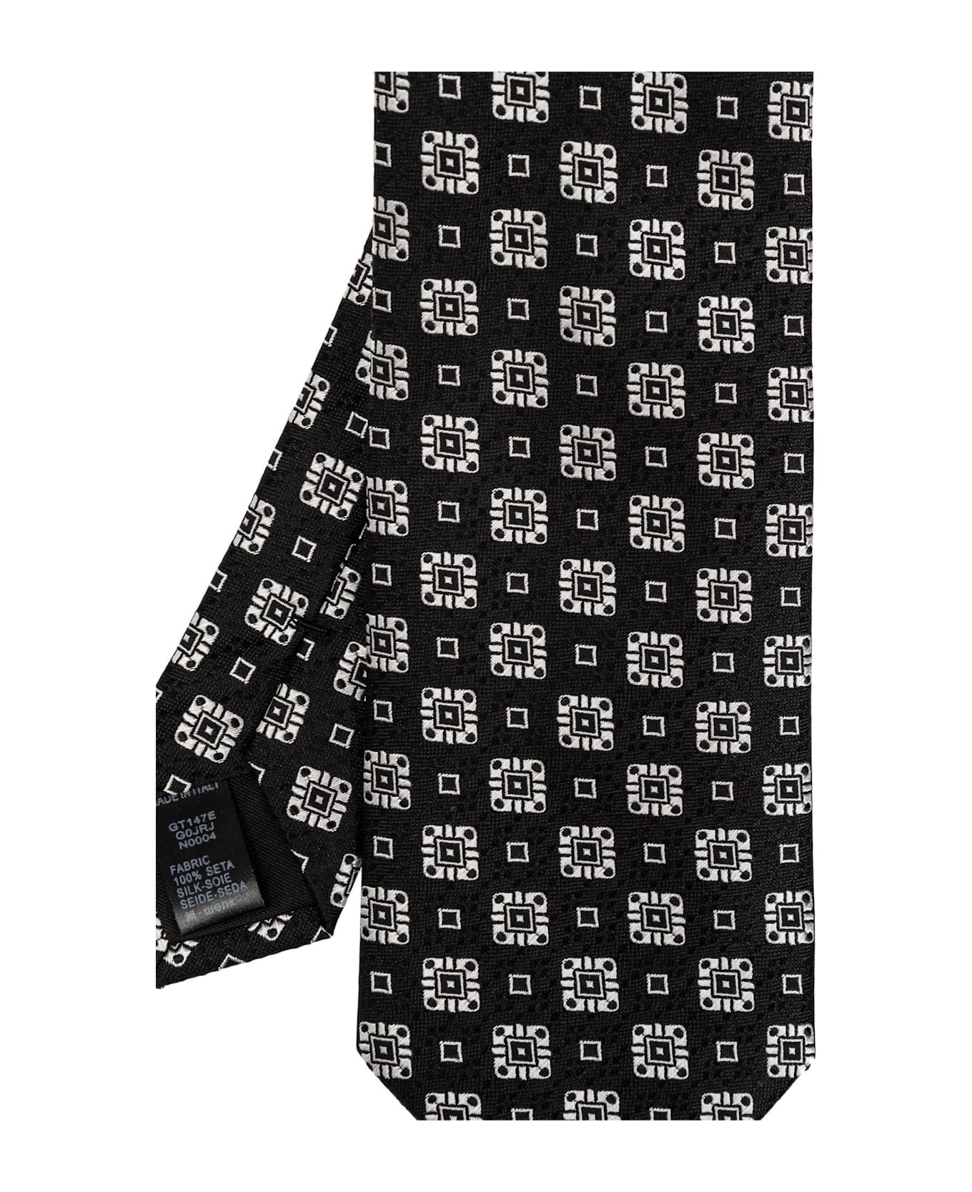 Dolce & Gabbana Geometric Printed Tie - Nero bianco