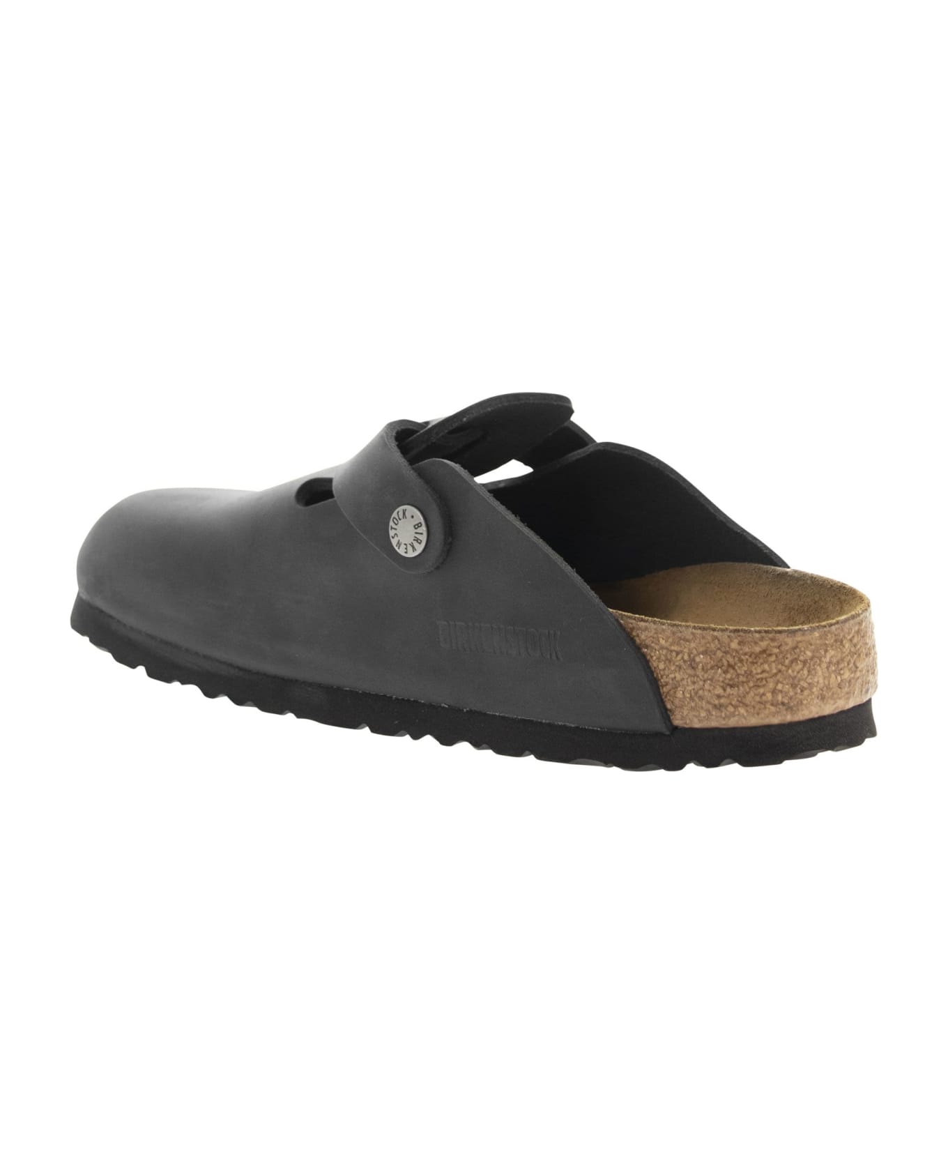 Birkenstock Boston - Oiled Leather Sabot - Black