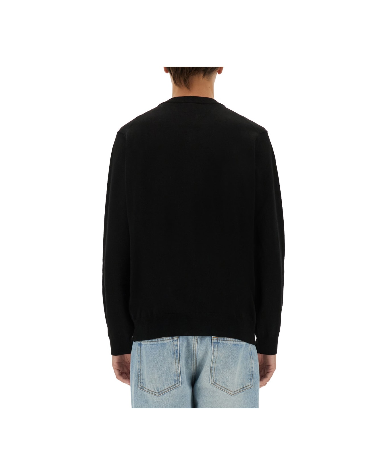 Lacoste Jersey With Logo - BLACK