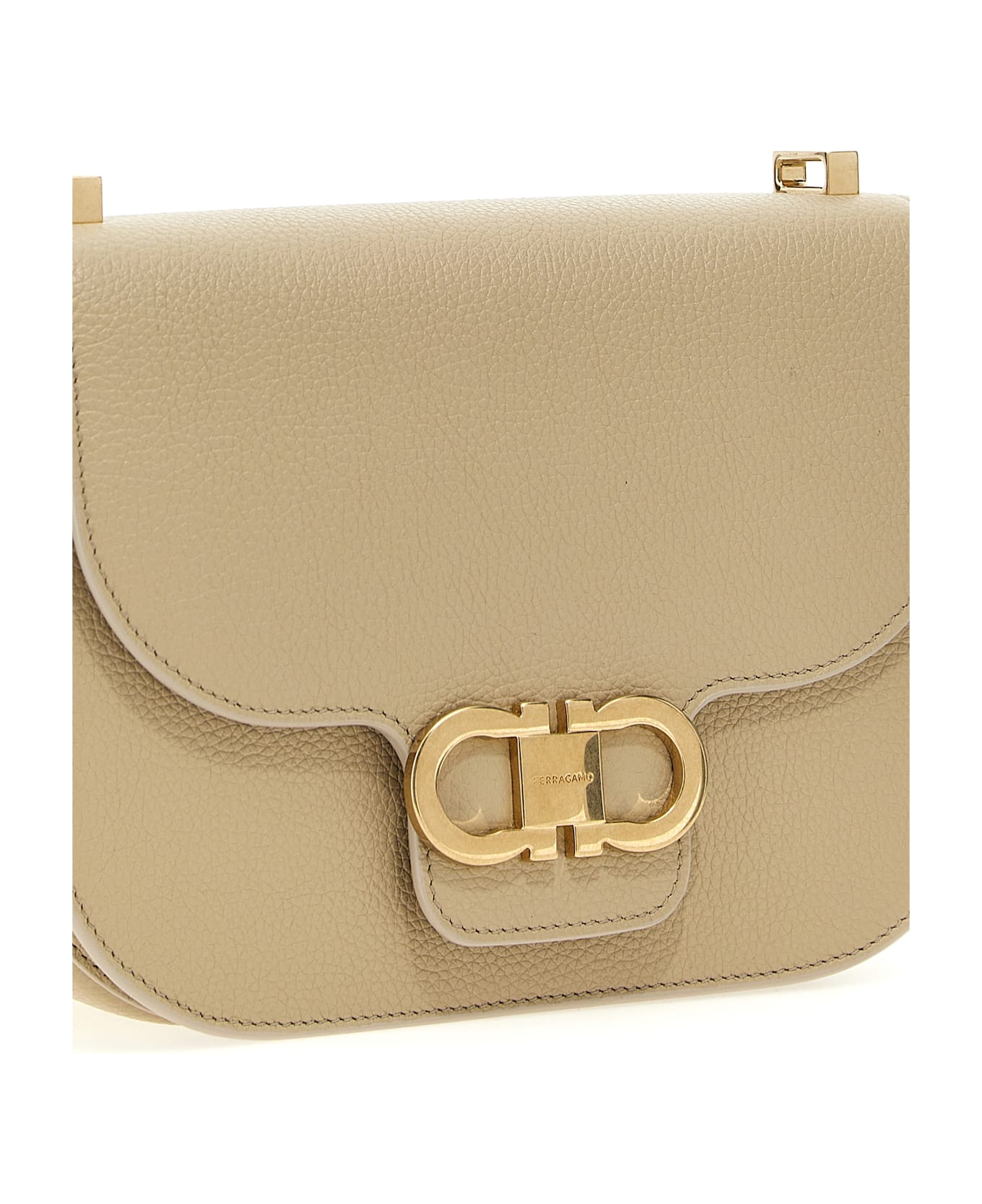Ferragamo 
gancini S
 Crossbody Bag - Beige