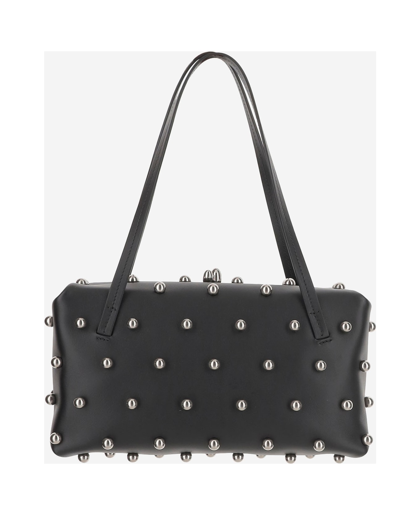 Jil Sander Goji Pillow Leather Shoulder Bag - Black