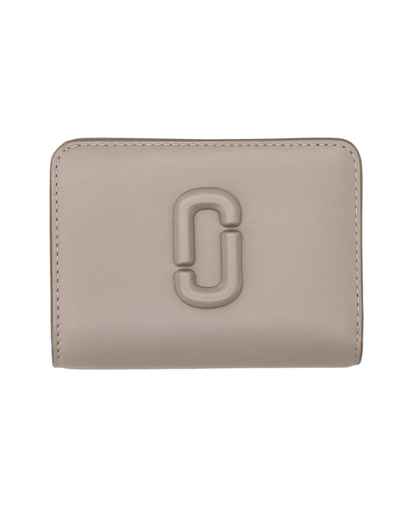 Marc Jacobs The Covered J Marc Bi-fold Mini Wallet - CEMENT