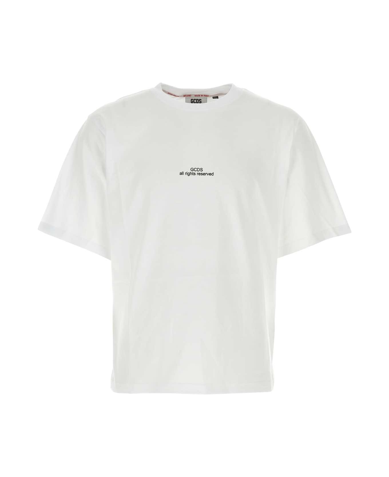 GCDS White Cotton T-shirt - White
