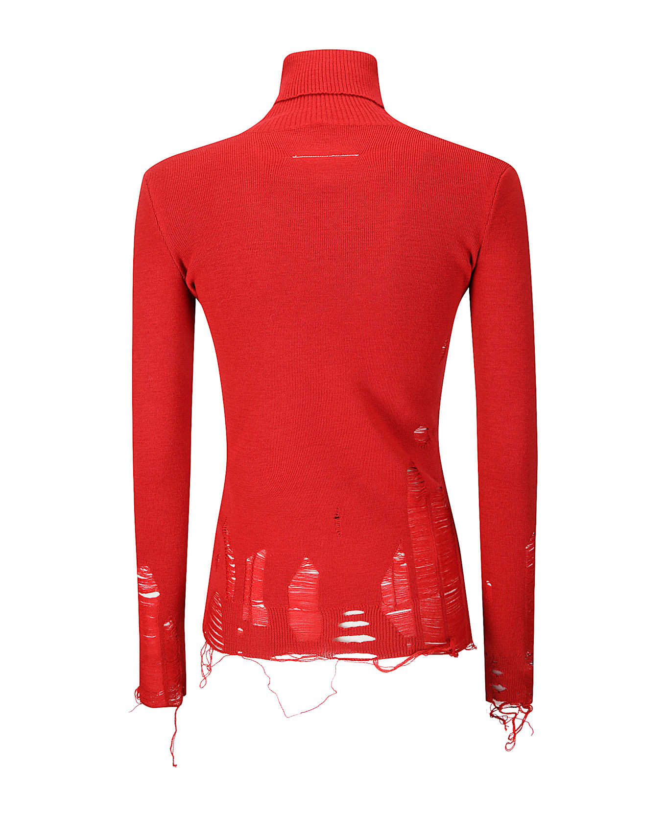 MM6 Maison Margiela Red Wool And Acrylic Sweater - RED