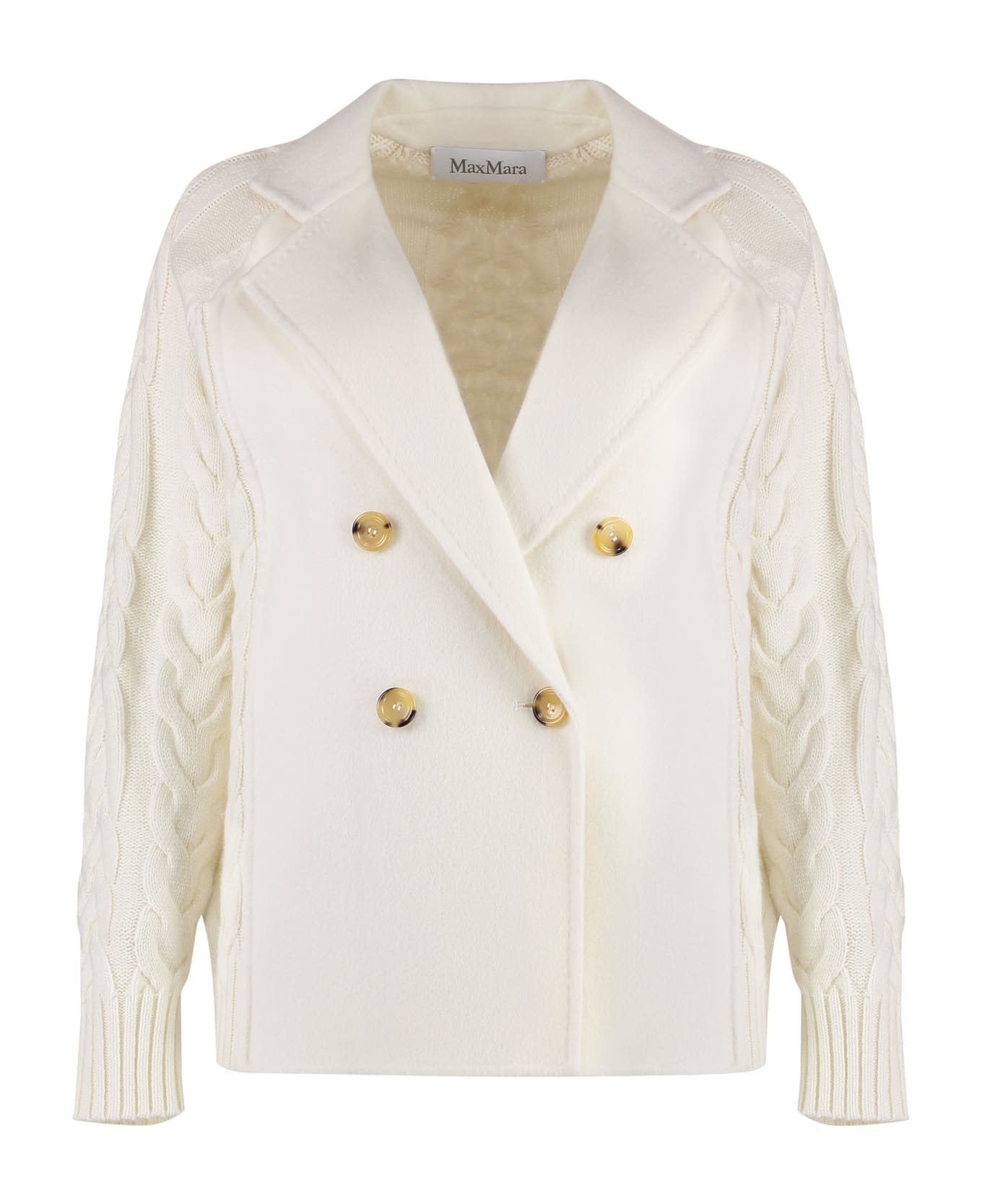 Max Mara 'micio' White Wool Blend Cardigan - White ニットウェア