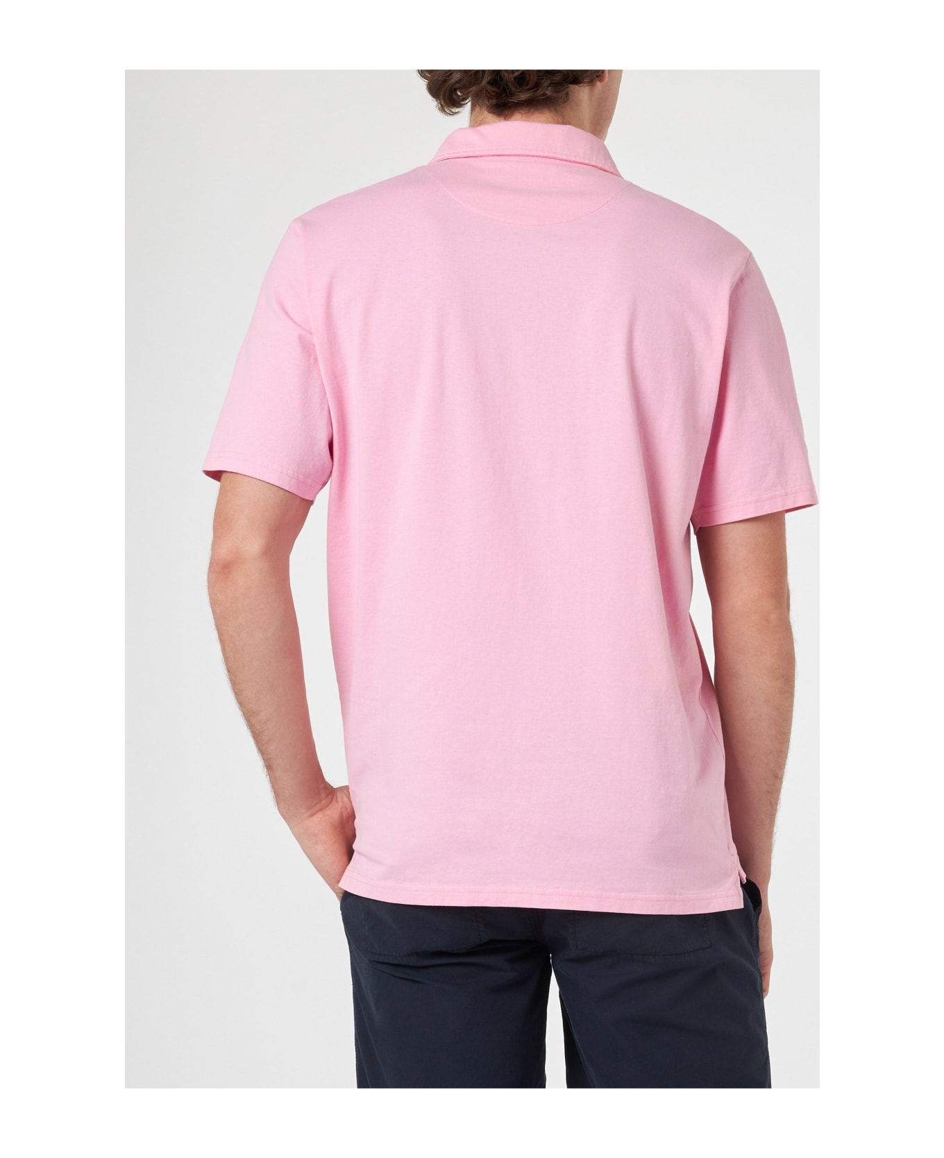 MC2 Saint Barth Man Pink Cotton Jersey Polo Shirt Brighton - PINK