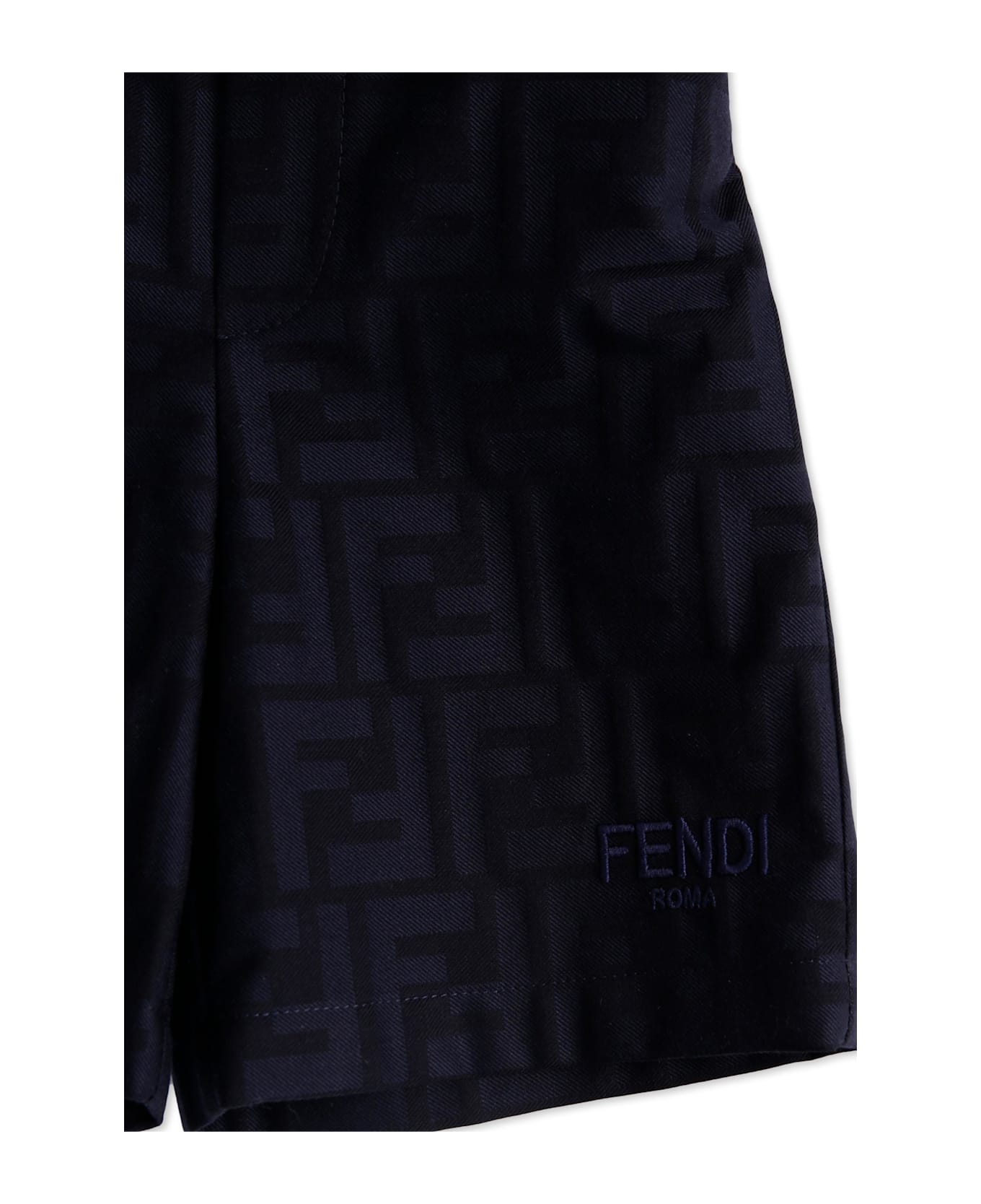Fendi White And Blue Suit For Baby Boy - White