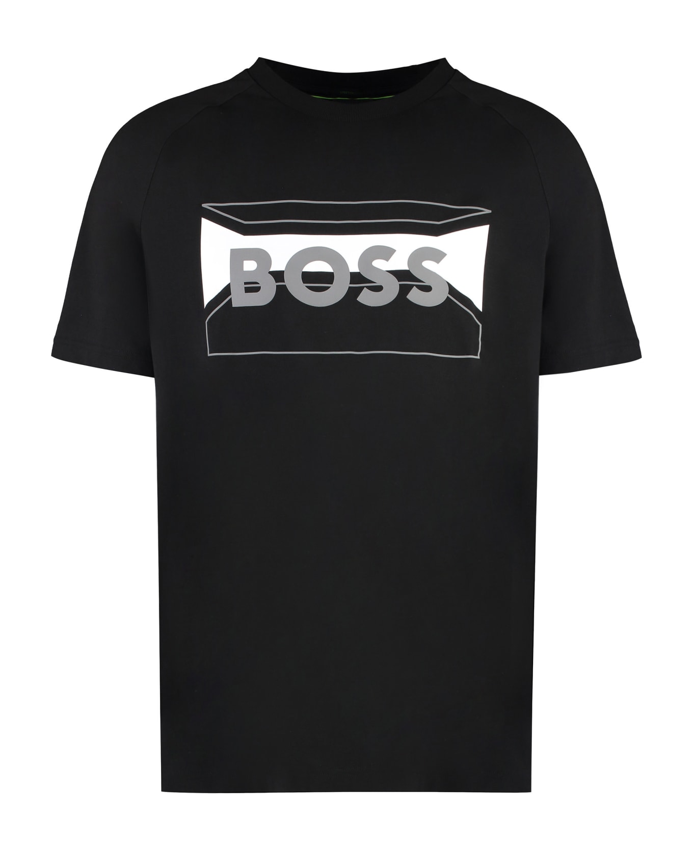 Hugo Boss Cotton Crew-neck T-shirt - Black シャツ